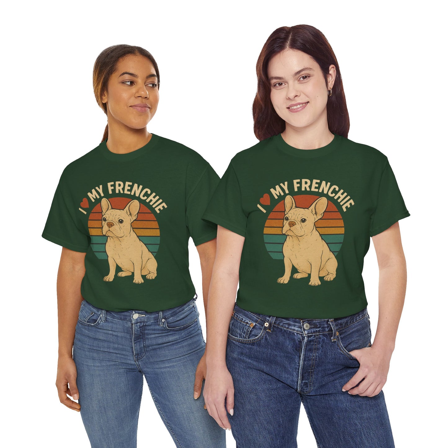 I Love My Frenchie T-Shirt | Retro Cream French Bulldog Tee | Cute Dog Mom Gift | Vintage Frenchie Lover Shirt | Soft Unisex Graphic Top