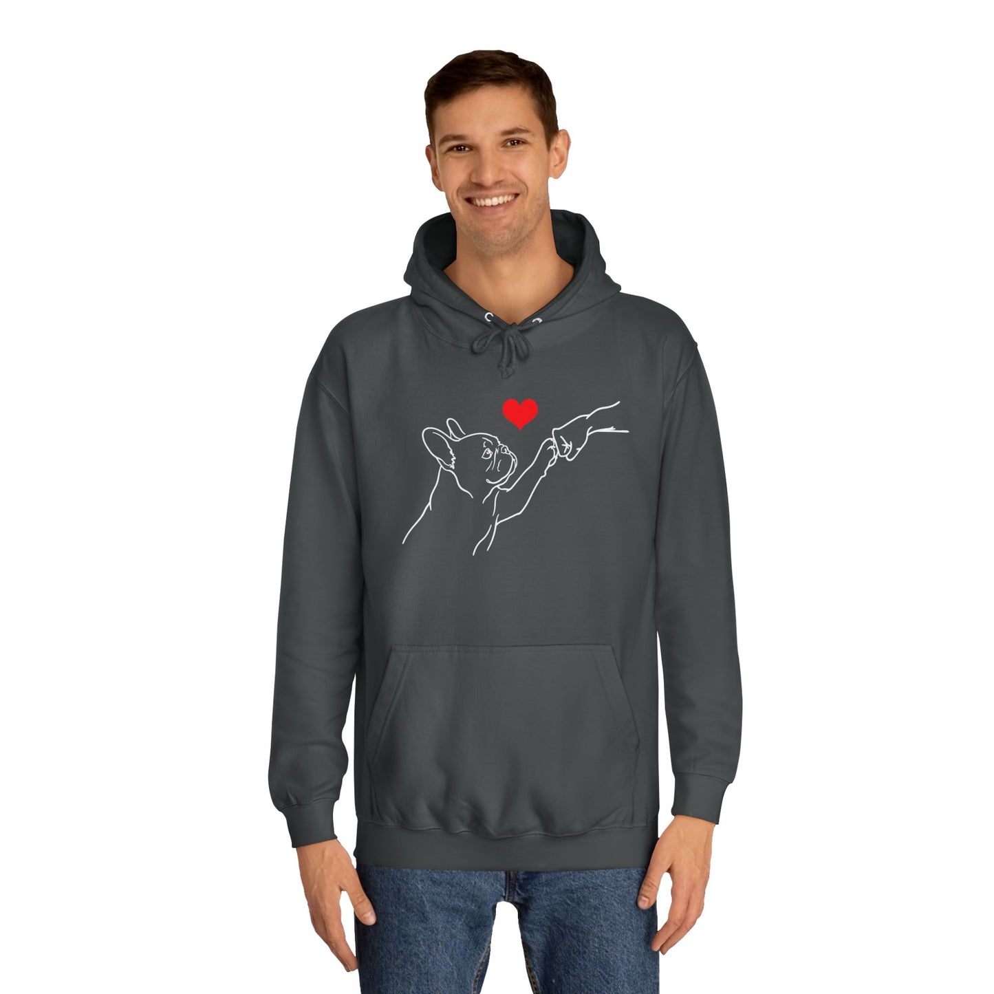 French Bulldog Hoodie, Frenchie Love Hoodie, Frenchie Mom Gift, Dog Lover Hoodie, Minimalist French Bulldog Sweatshirt, Frenchie Dad Gift, Pet Parent Hoodie