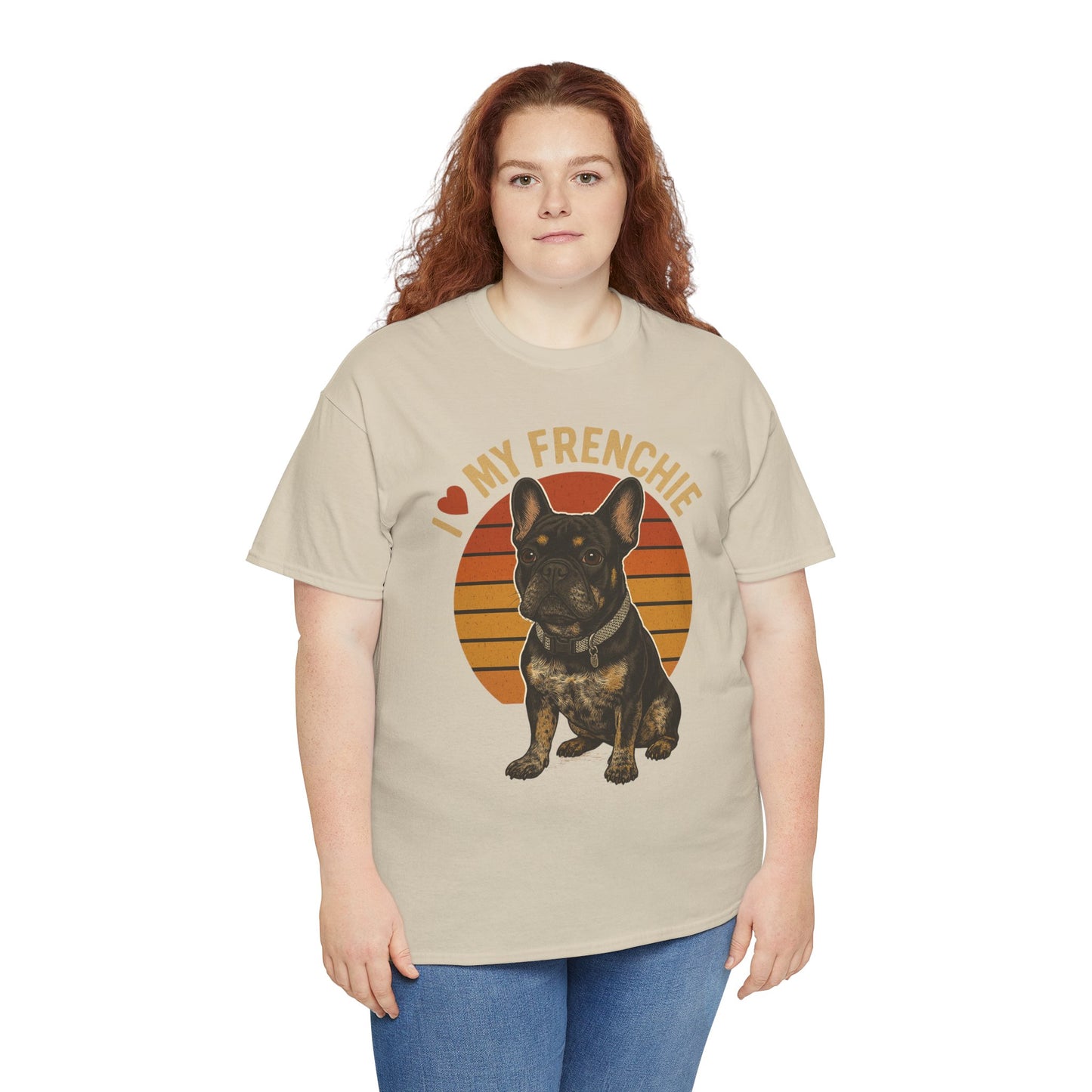 I Love My Frenchie T-Shirt | Retro French Bulldog Tee | Black & Tan Frenchie Gift | Vintage Dog Lover Shirt for Frenchie Moms & Dads