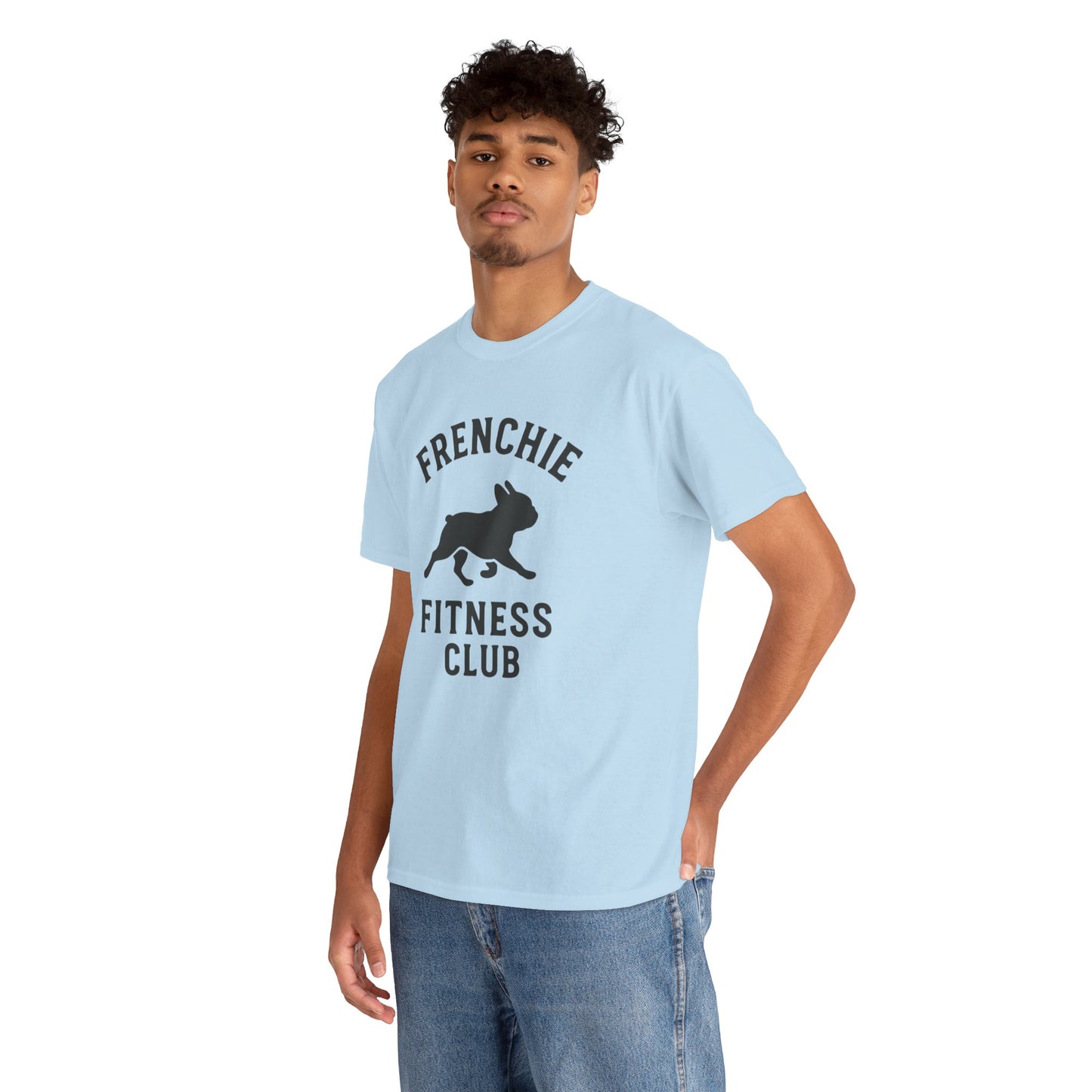 Frenchie Fitness Club T-Shirt | Funny French Bulldog Gym Tee | Dog Lover Workout Shirt | Frenchie Mom Gift | Cute Fitness Dog Graphic Tee