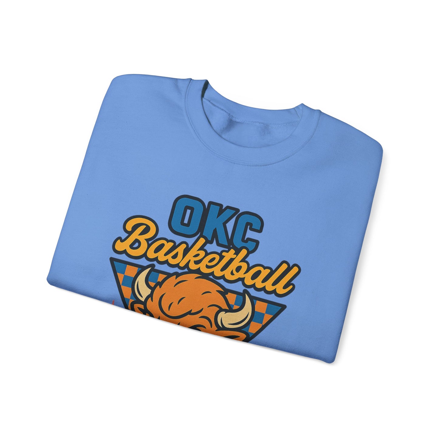 OKC Basketball Sweatshirt | Oklahoma City Retro Sports Crewneck | Bison Graphic Sweatshirt | Cozy Game Day Hoodie Alternative | OKC Fan Gift