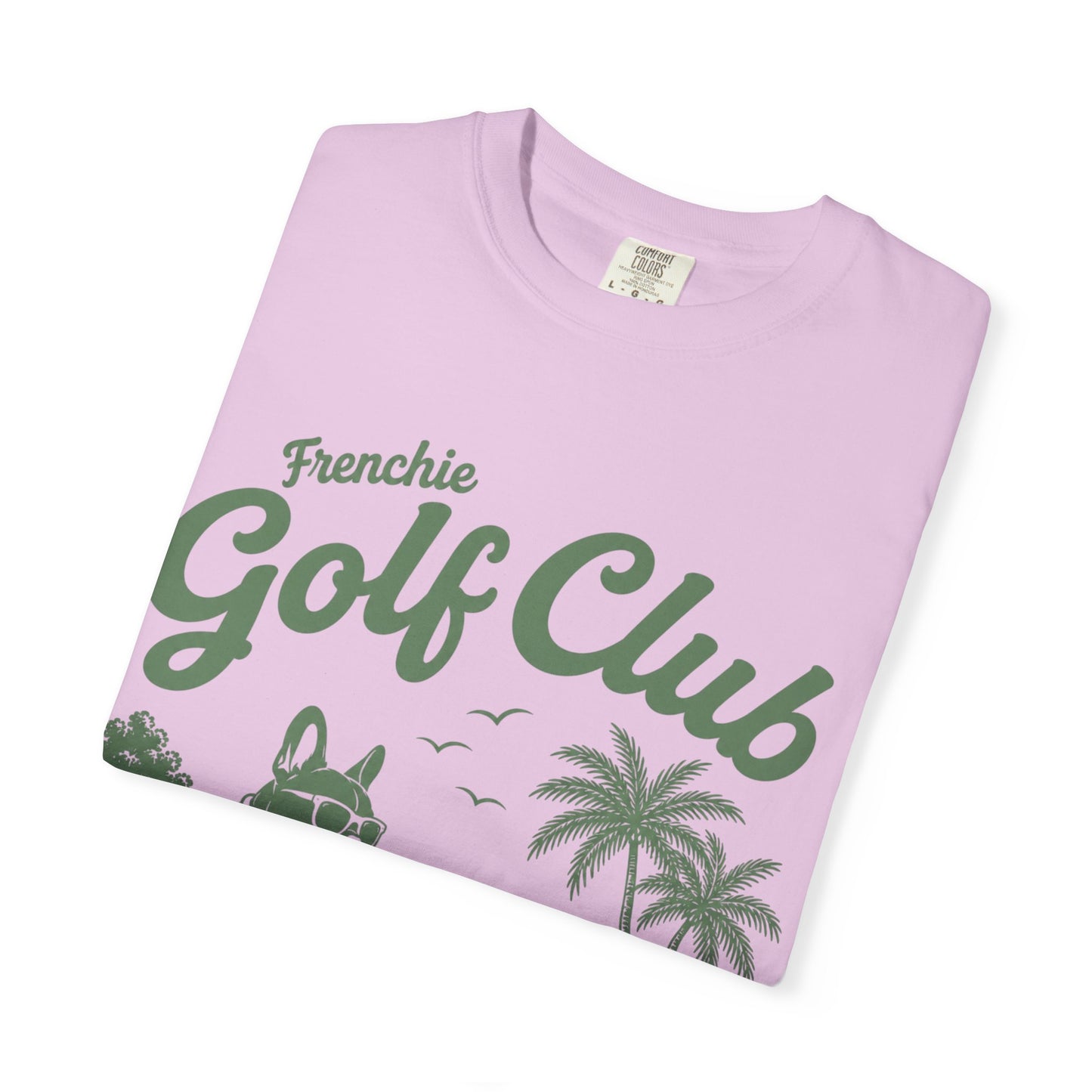 Golf Club T-Shirt — 'Frenchie Golf Club' Graphic Tee for Dog & Golf Lovers