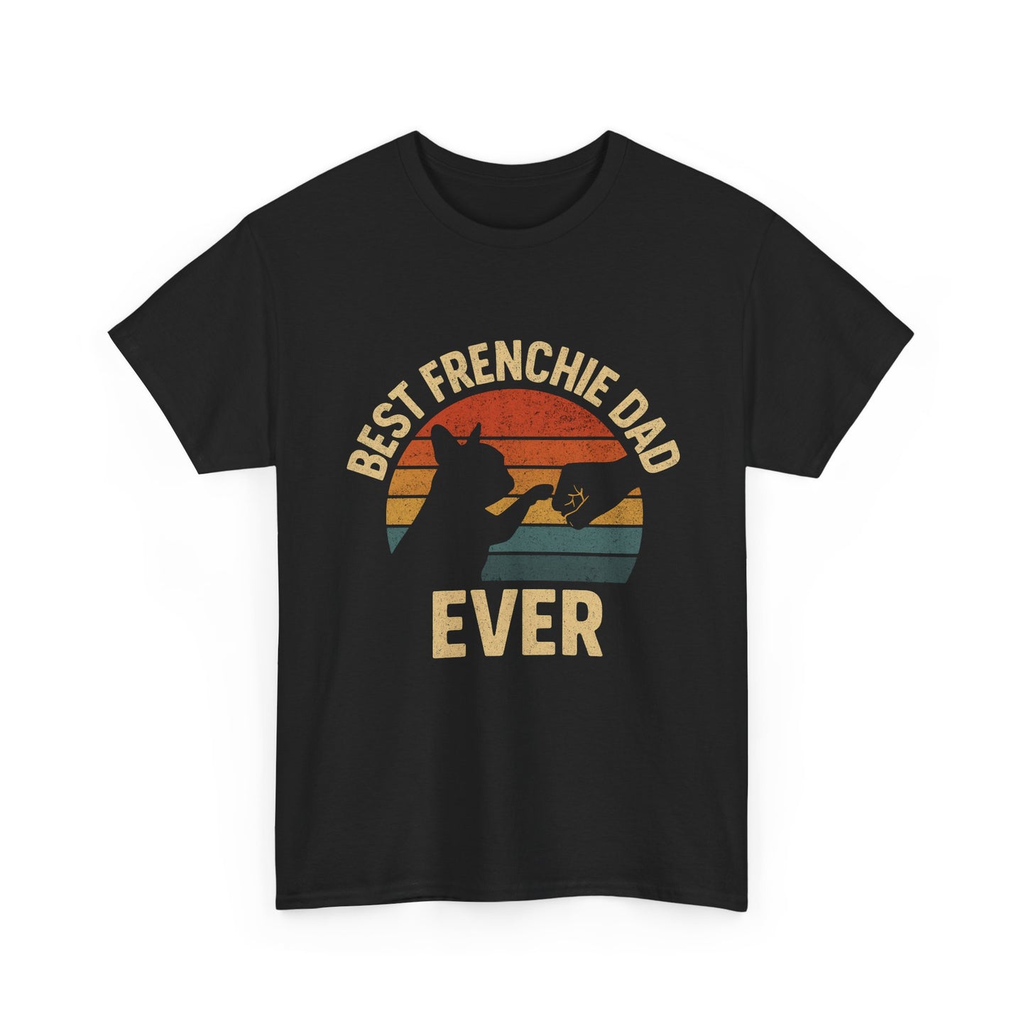 Best Frenchie Dad Ever T-Shirt – Vintage French Bulldog Tee, Funny Dog Lover Gift, Retro Pet Dad Shirt