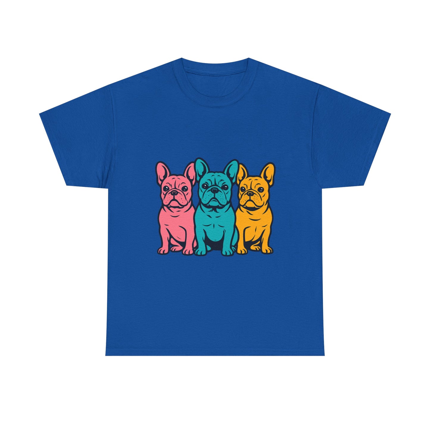 Pop Art French Bulldog T-Shirt | Colorful Frenchie Graphic Tee | Retro Dog Lover Shirt | Bright 80s Style Pet Gift | Fun Unisex Dog Mom Shirt