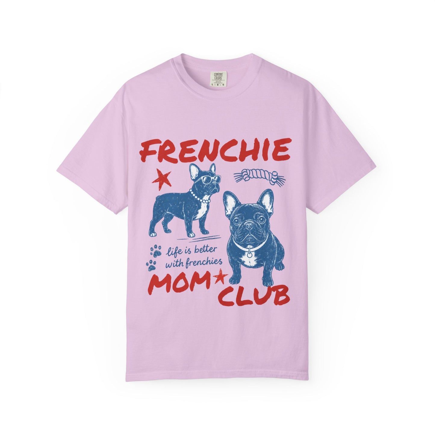 Frenchie Mom Club Shirt, French Bulldog Mom Tee, Frenchie Mama Shirt, Dog Mom Gift, Vintage French Bulldog Graphic Tee, Frenchie Lover Shirt