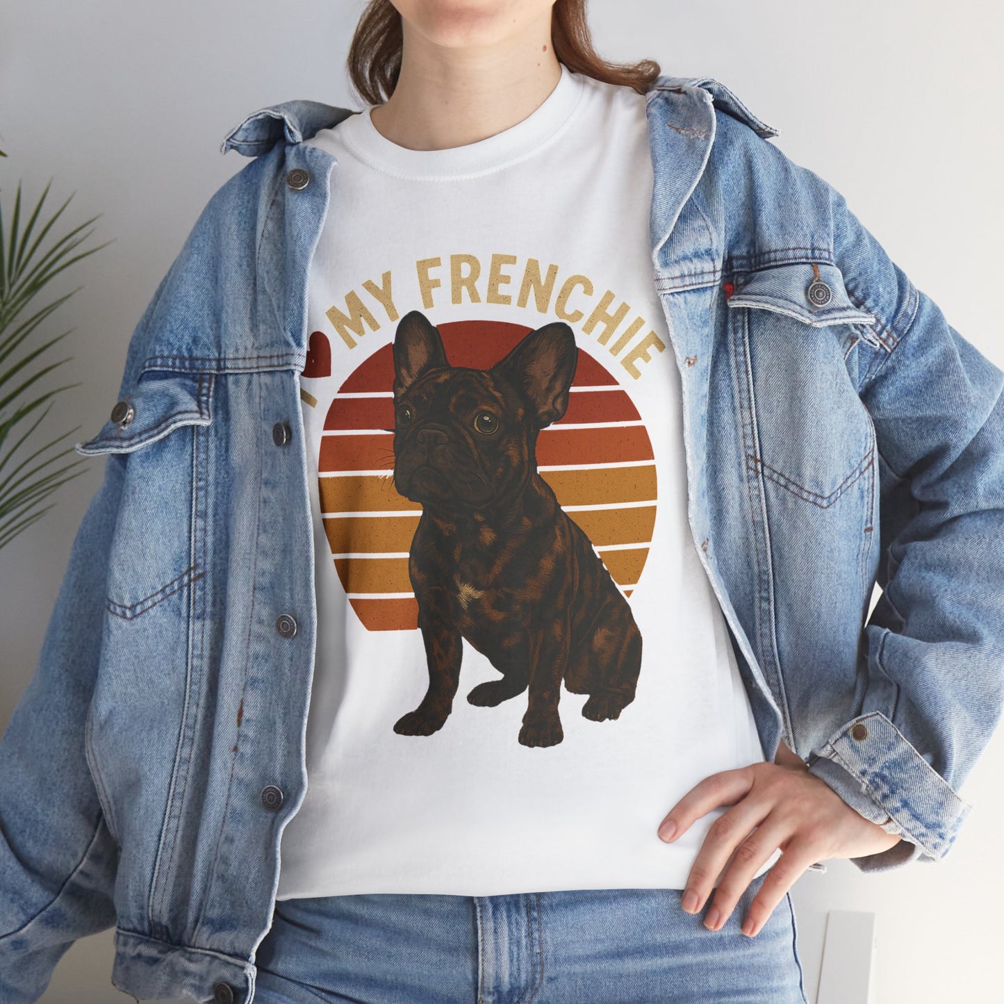I Love My Frenchie T-Shirt | Merle French Bulldog Retro Tee | Vintage Dog Lover Shirt | Frenchie Mom & Dad Gift