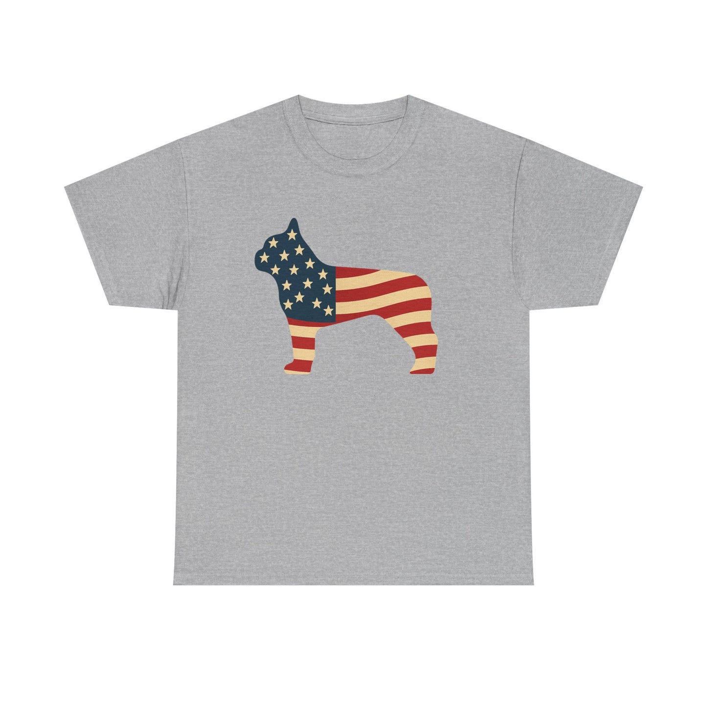 Patriotic French Bulldog T-Shirt | American Flag Frenchie Tee | USA Dog Lover Shirt | 4th of July French Bulldog Gift for Dog Moms & Dads