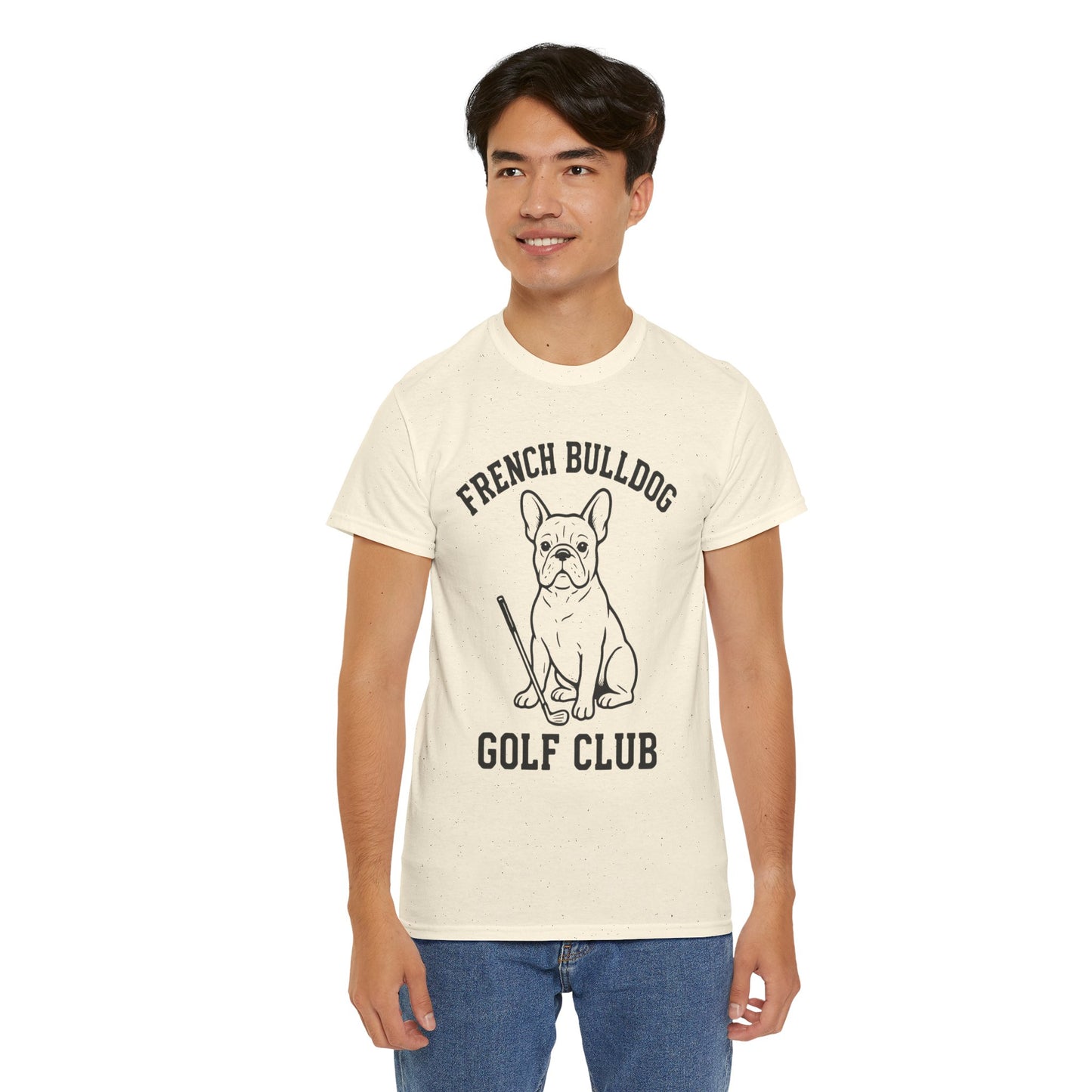 French Bulldog Golf Club Shirt | Frenchie Golf Tee | Frenchie Lover Gift | Dog Dad Golf Shirt | Dog Mom Golf Apparel | Retro Line Art Bulldog Tee