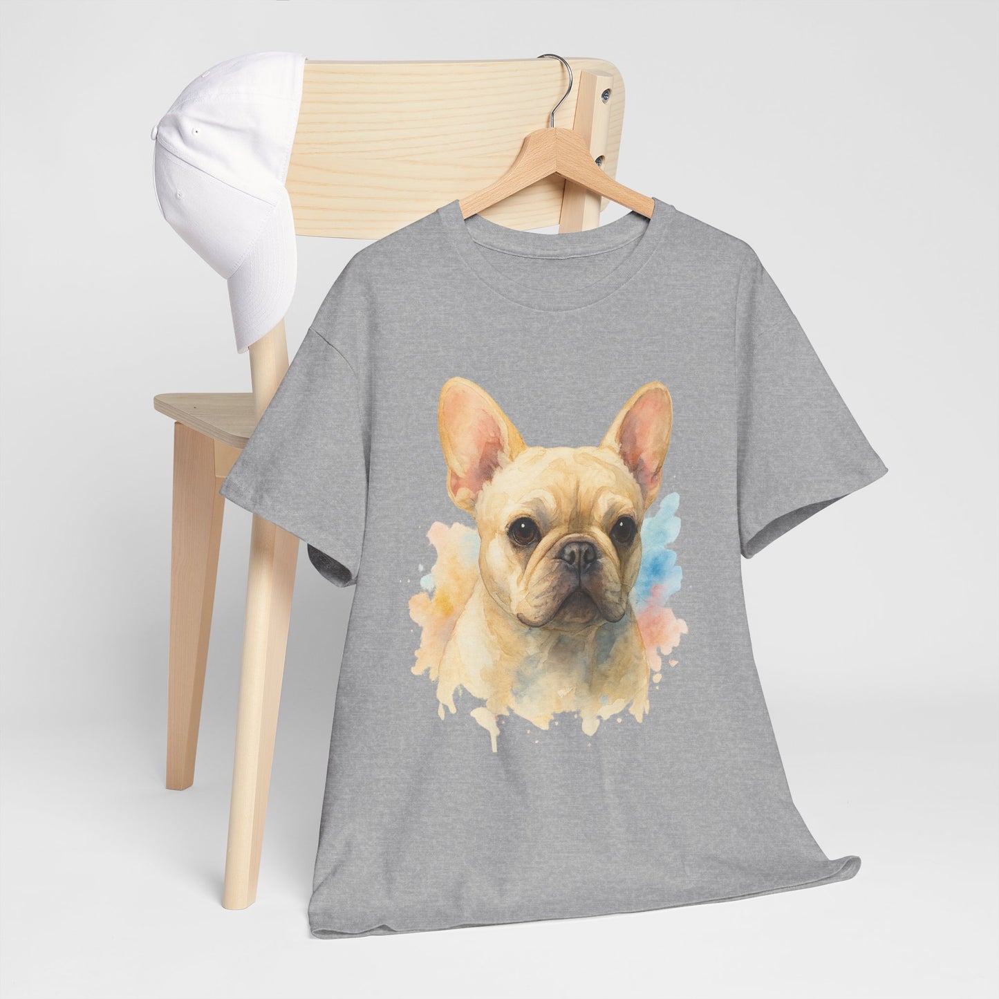 Watercolor French Bulldog T-Shirt | Artistic Frenchie Graphic Tee | Cute Dog Lover Shirt | Unique Gift for Him or Her