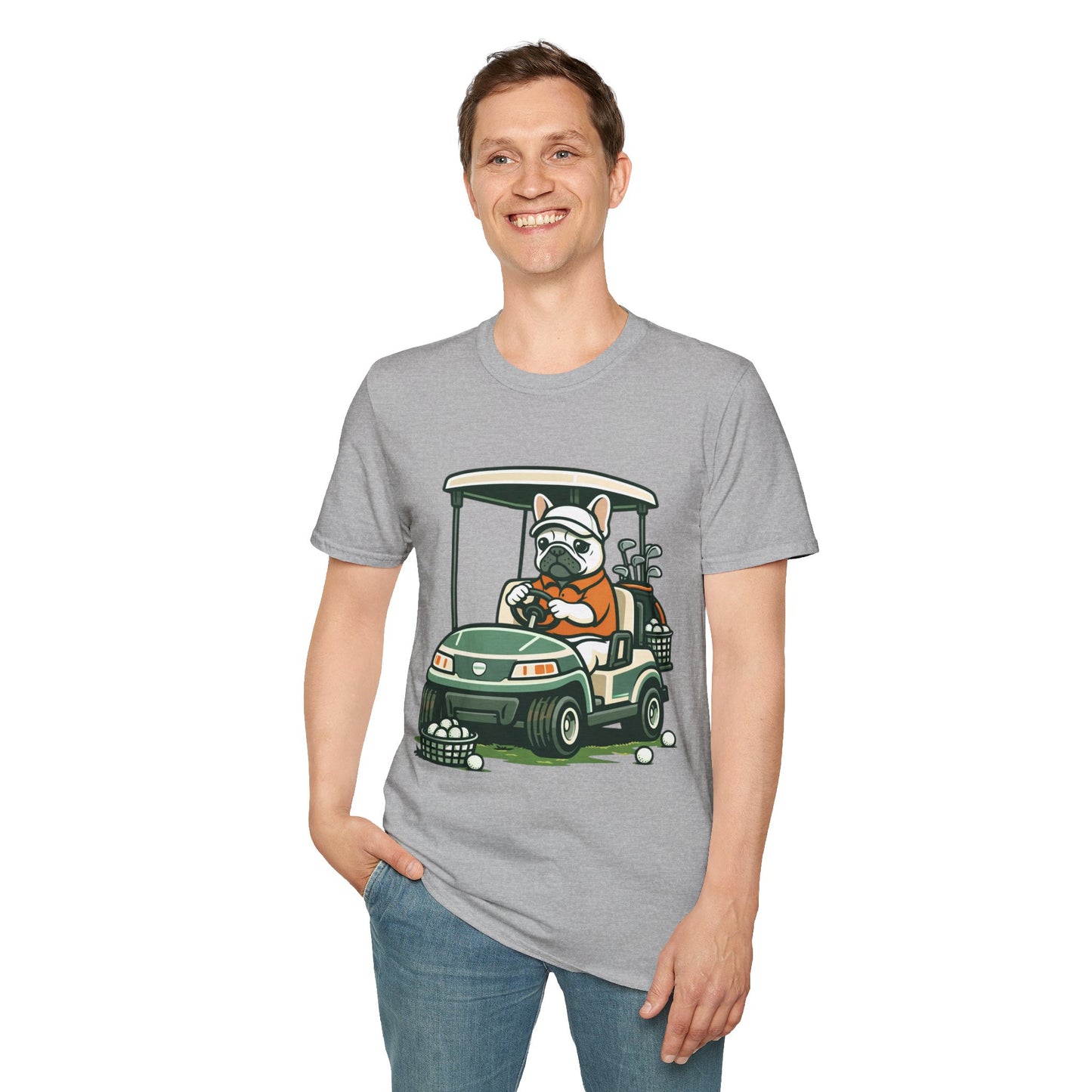 French Bulldog Golf Cart Shirt, Funny Golf Frenchie Tee, Golf Lover Gift, Frenchie Golfer T-Shirt, Golf Cart Dog Shirt, Golf Dad Gift, Cute French Bulldog Apparel