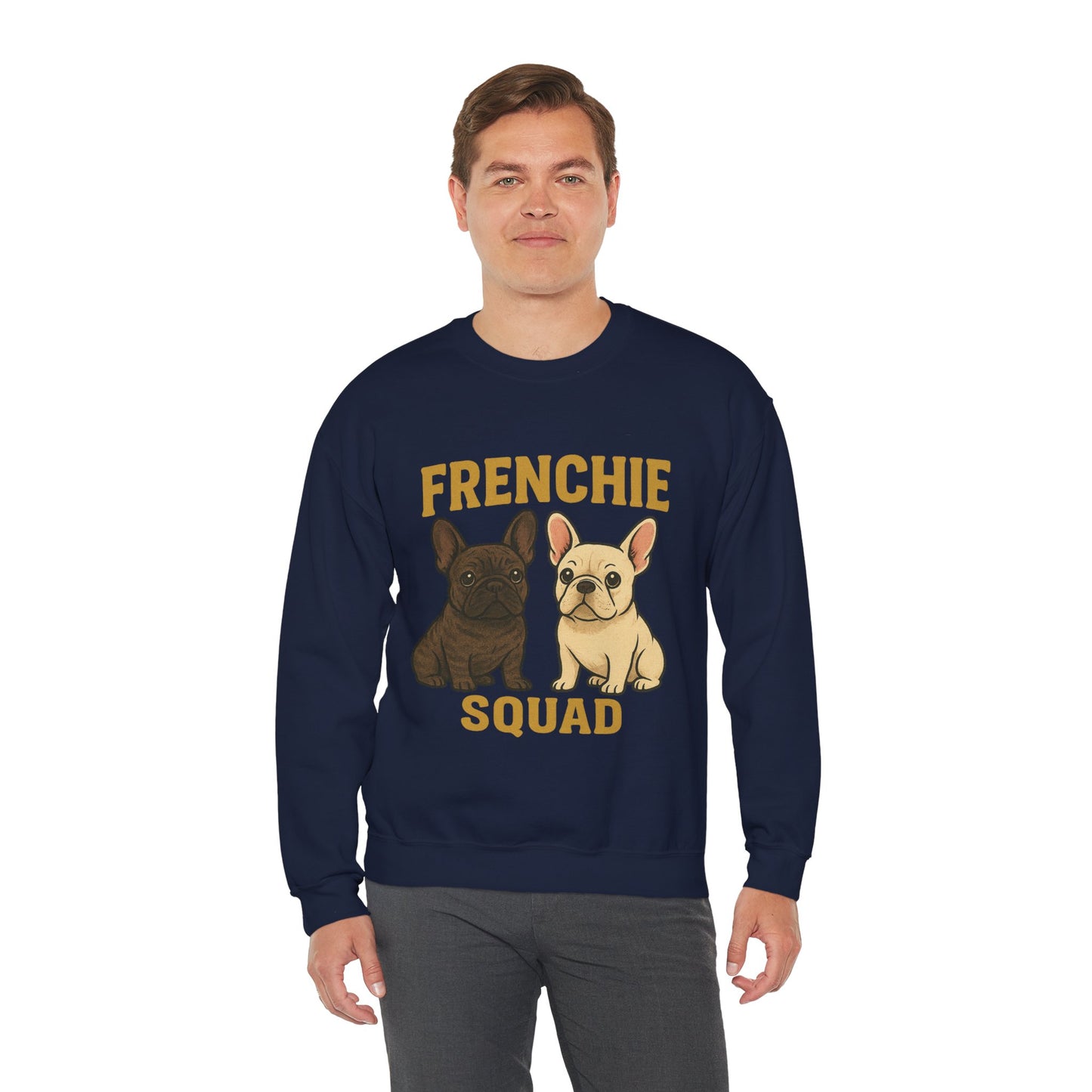 Frenchie Squad Sweatshirt | Cute French Bulldog Pullover | Dog Lover Crewneck | Matching Frenchie Mom & Dad Sweater