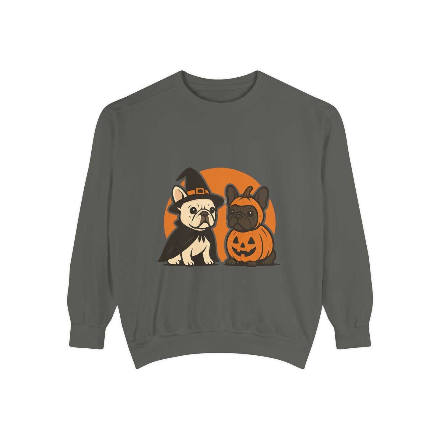 French Bulldog Halloween Sweatshirt | Spooky Frenchie Pullover | Witch Dog Lover Crewneck | Cute Pumpkin Fall Sweater