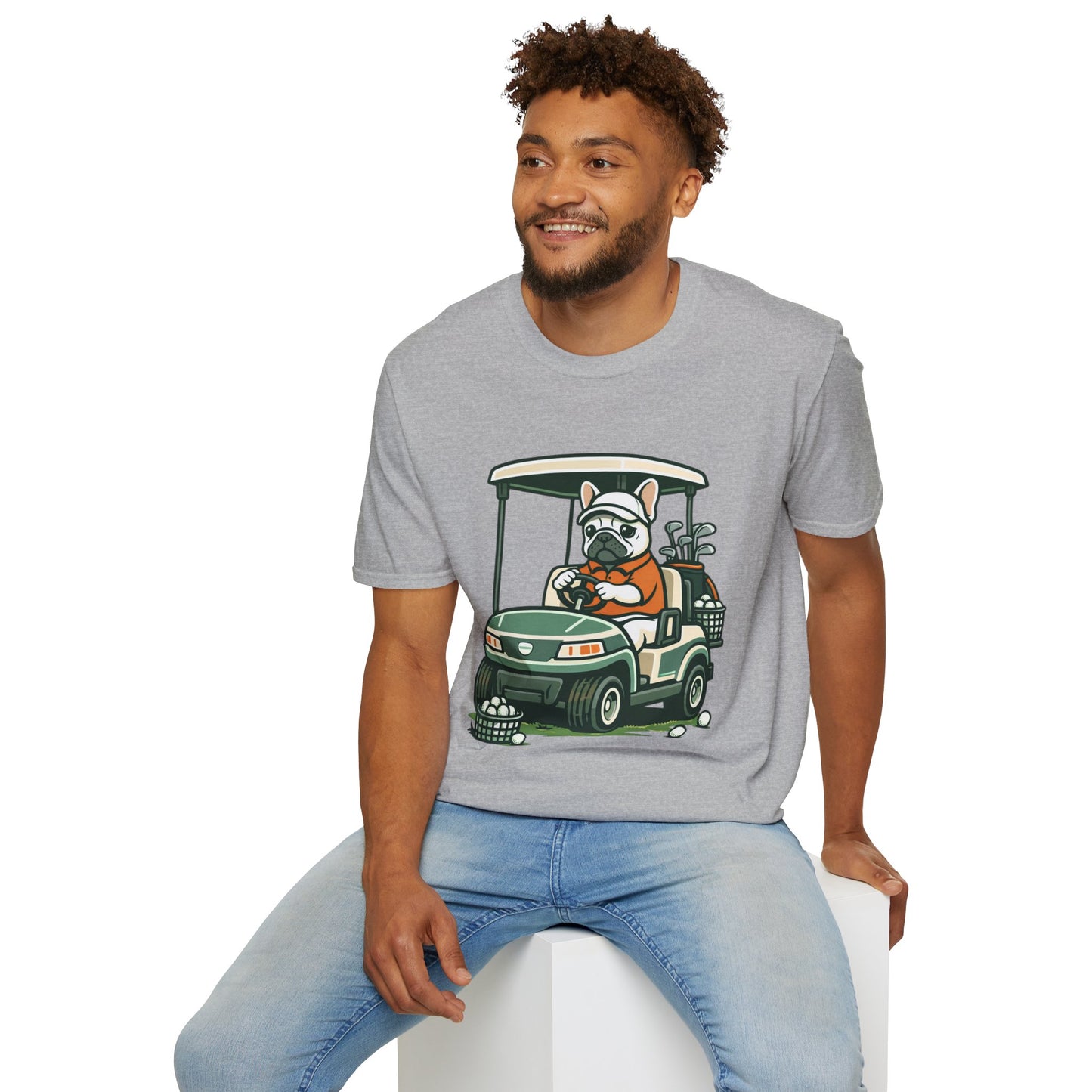 French Bulldog Golf Cart Shirt, Funny Golf Frenchie Tee, Golf Lover Gift, Frenchie Golfer T-Shirt, Golf Cart Dog Shirt, Golf Dad Gift, Cute French Bulldog Apparel