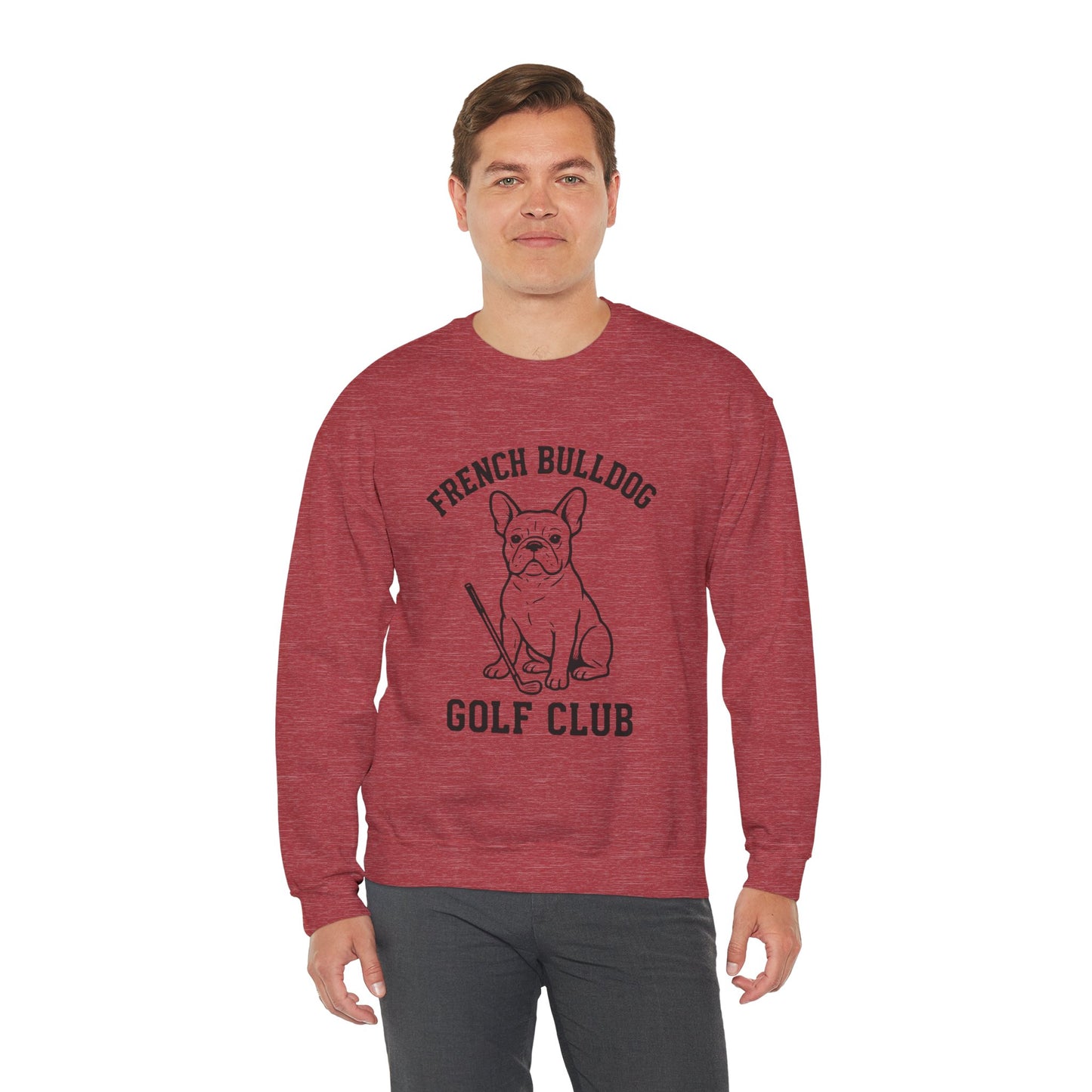 French Bulldog Golf Club Sweatshirt | Frenchie Golf Crewneck | Cute Dog Golfer Sweater | Frenchie Lover Gift | Golf Dog Apparel | Pet Lover Pullover