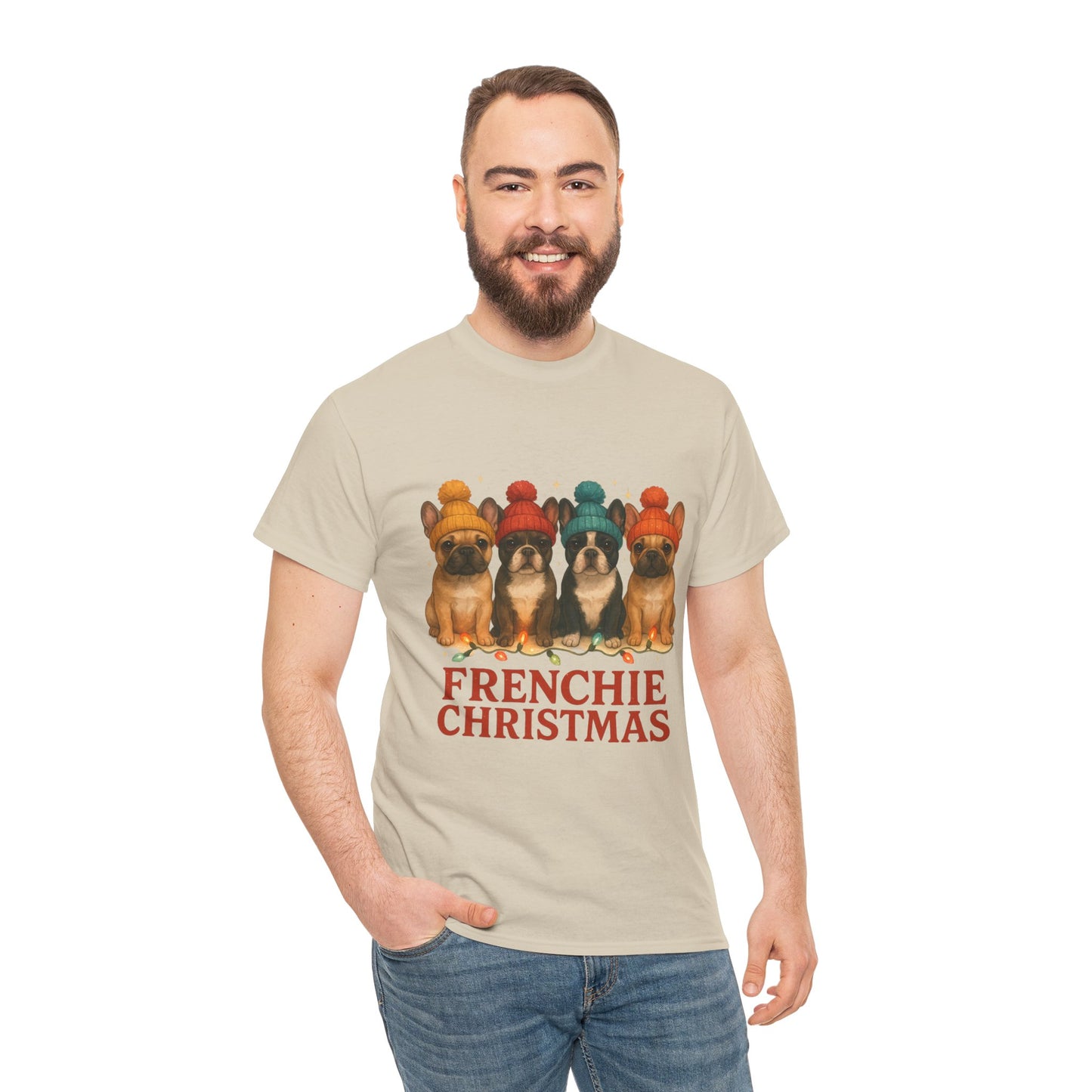 Frenchie Christmas Shirt | Cute French Bulldog Holiday Tee | Frenchie Dog Lovers Xmas Gift | Cozy Winter Pup T-Shirt