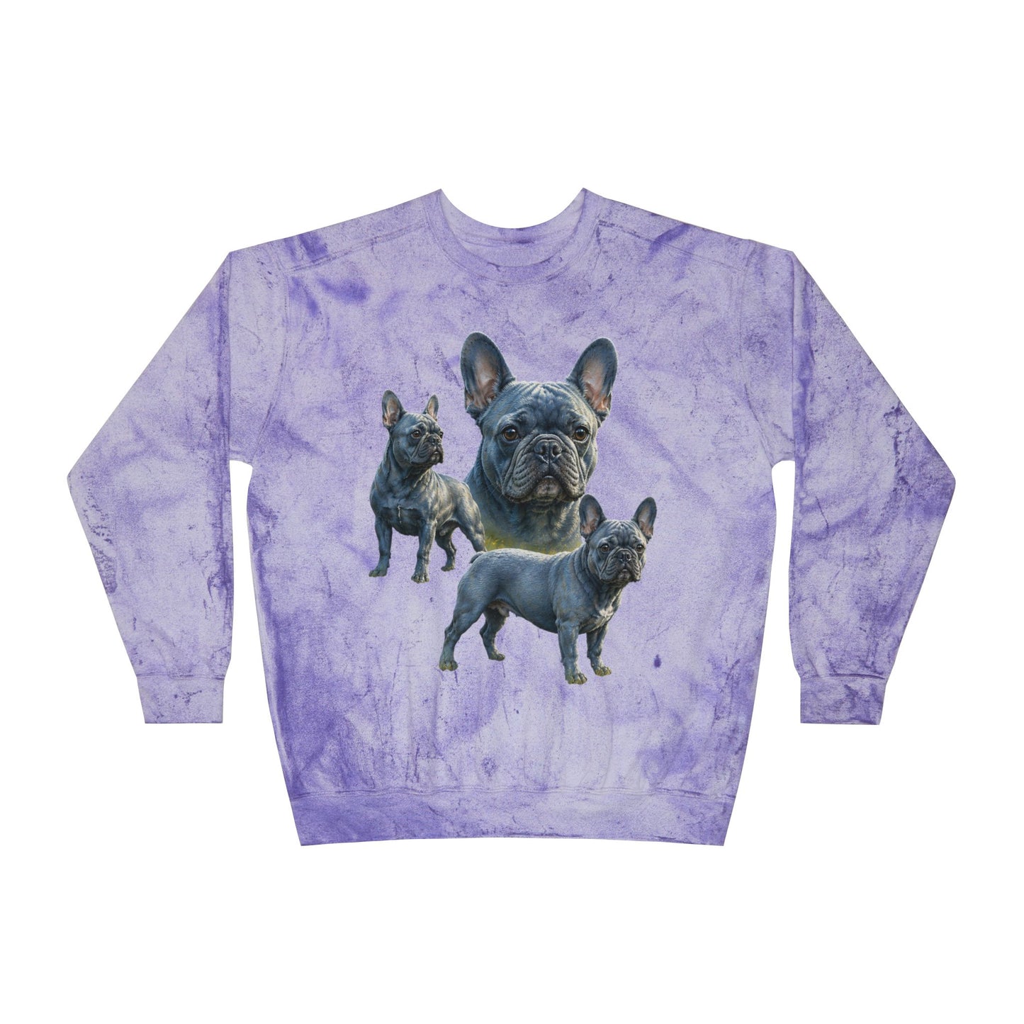 Blue French Bulldog Sweatshirt, Frenchie Crewneck, Realistic French Bulldog Sweatshirt, Dog Mom Gift, Blue Frenchie Graphic Sweatshirt, French Bulldog Lover