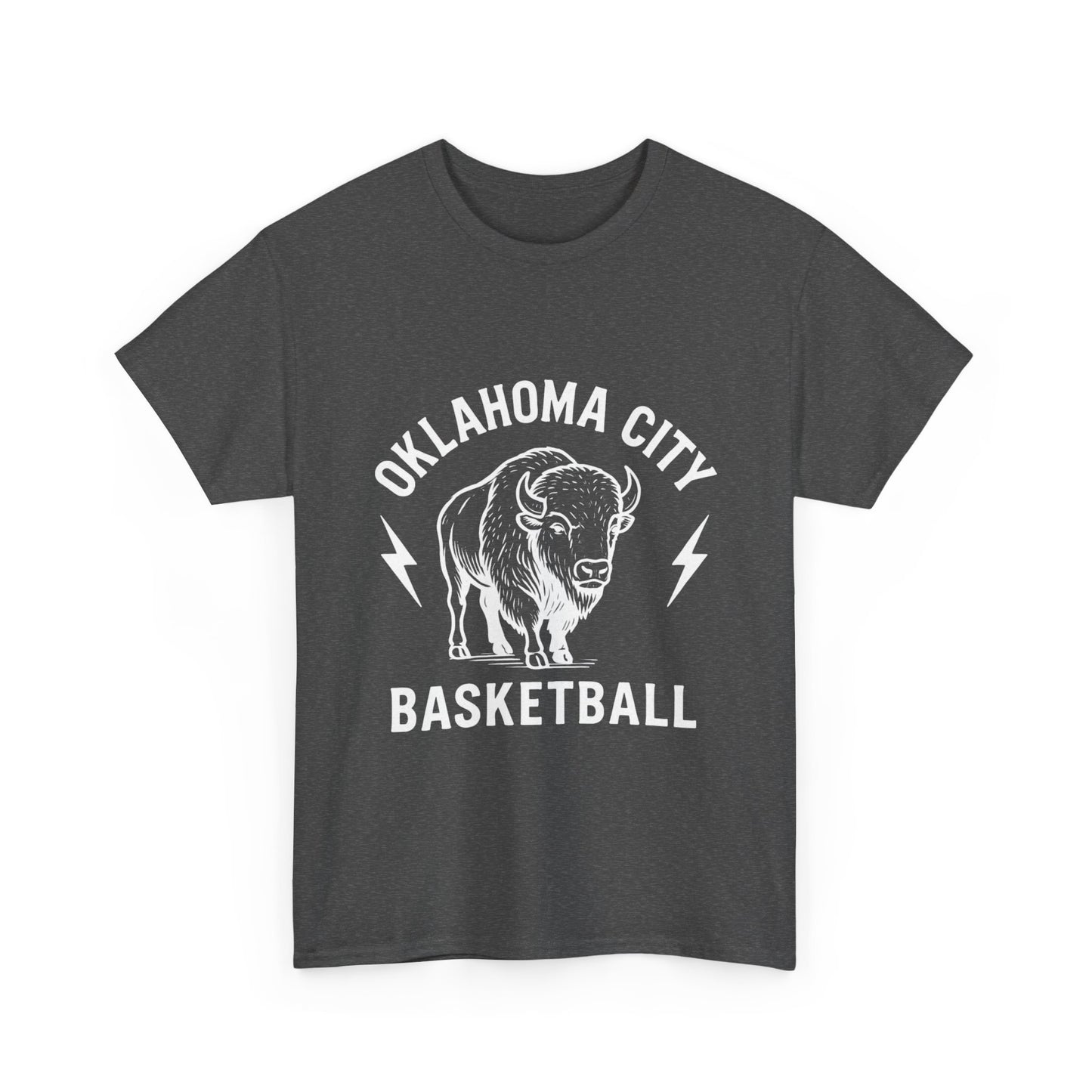 Oklahoma City Bison Basketball Shirt • OKC Hoops Tee • Retro Thunder Spirit T-Shirt • Western Bison Basketball Fan Shirt