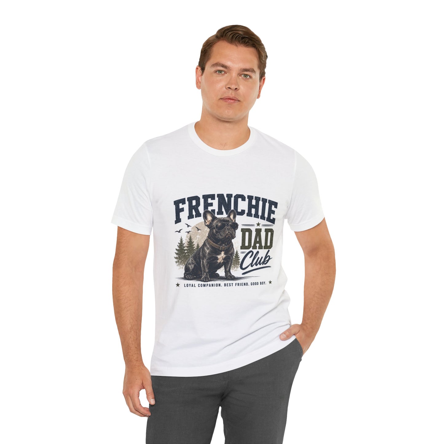 Frenchie Dad Club Shirt, French Bulldog Dad Tee, Dog Dad Gift, French Bulldog Shirt for Men, Father’s Day Frenchie T-Shirt, Dog Lover Graphic Tee