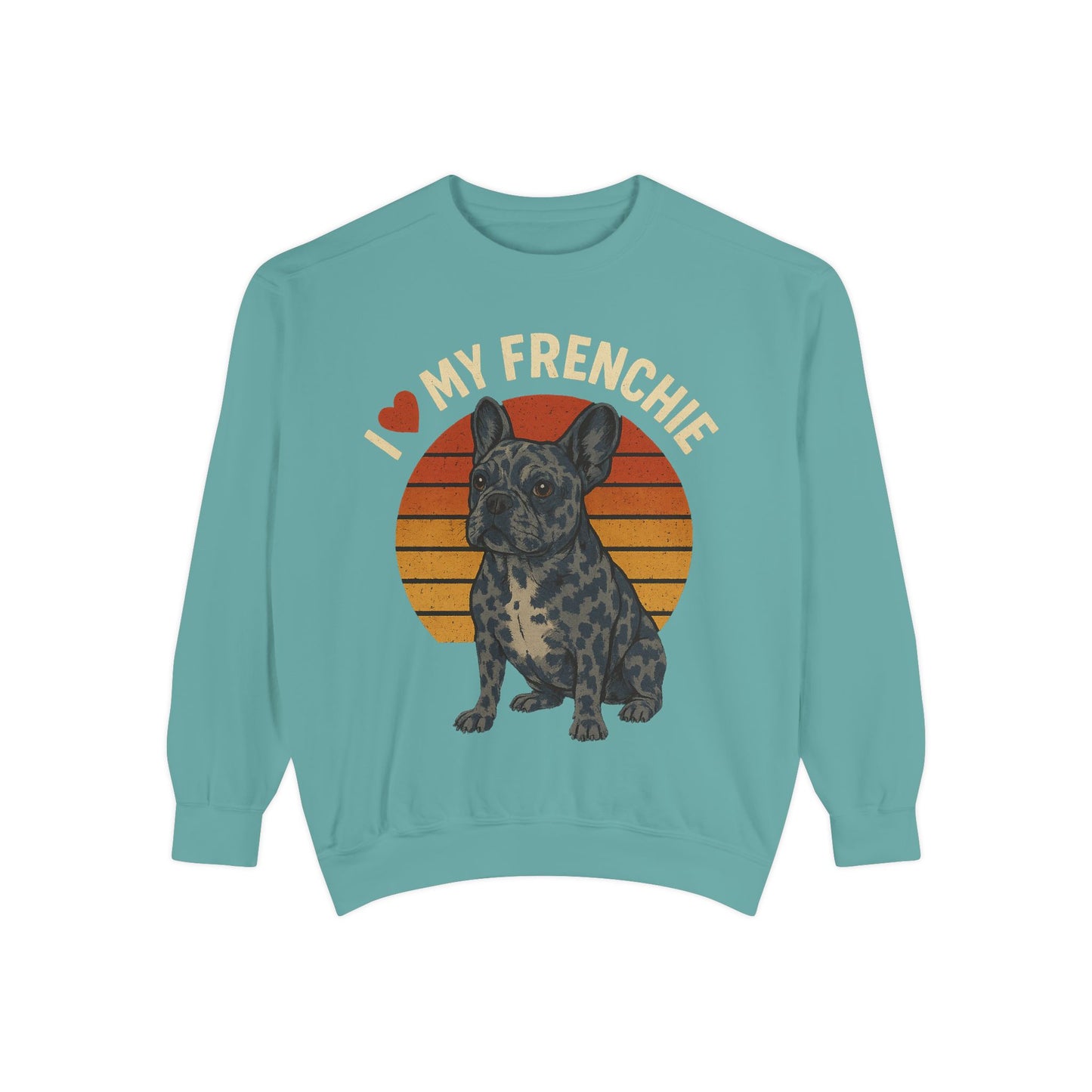 Retro Merle French Bulldog Pullover | Vintage Frenchie Sweatshirt | Cute Dog Lover Gift | Unisex Cozy French Bulldog Sweater
