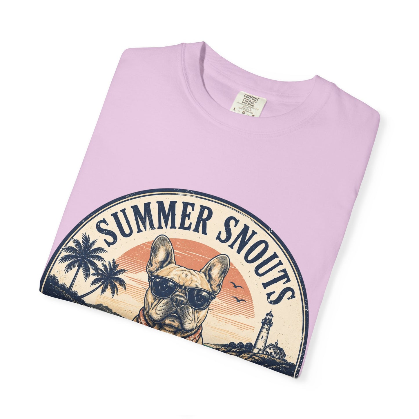 Summer Snouts Trading Co. T-Shirt — Vintage Beach French Bulldog Graphic Tee