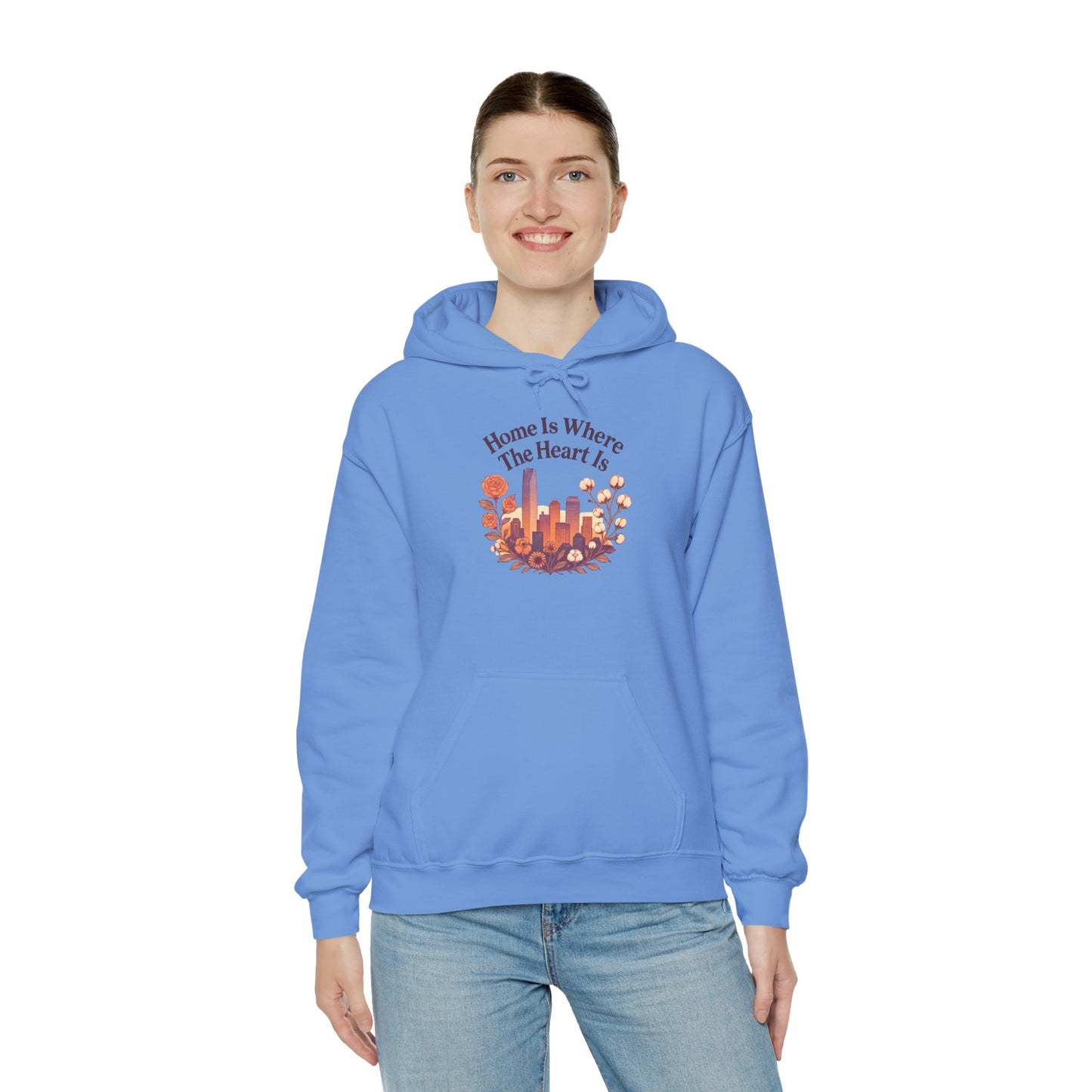 Home Is Where the Heart Is Oklahoma City Hoodie | Oklahoma Pride Gift | OKC Home Hoodie