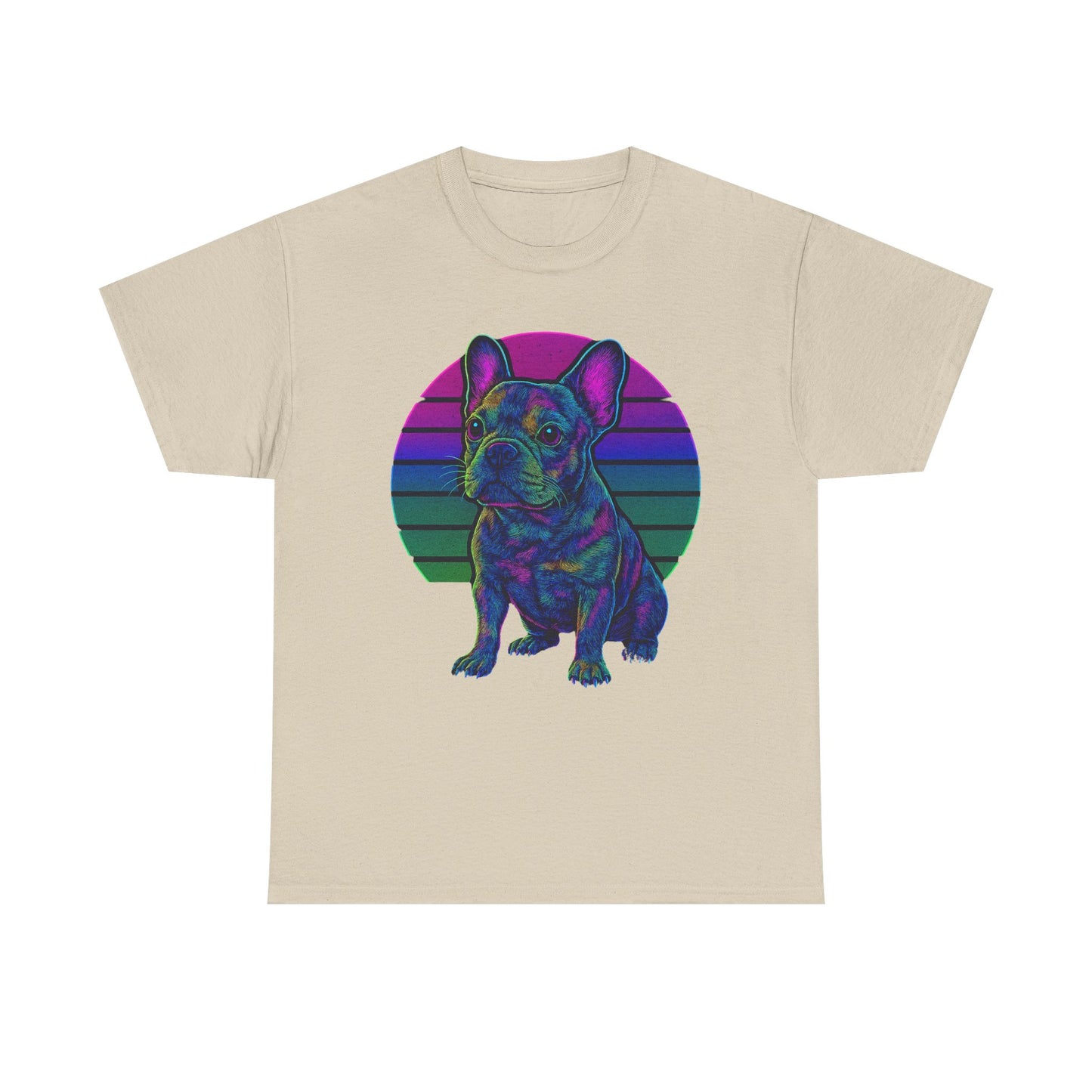Neon French Bulldog T-Shirt | Retro 80s Frenchie Tee | Colorful Dog Lover Shirt | Electric Frenchie Gift for Men & Women