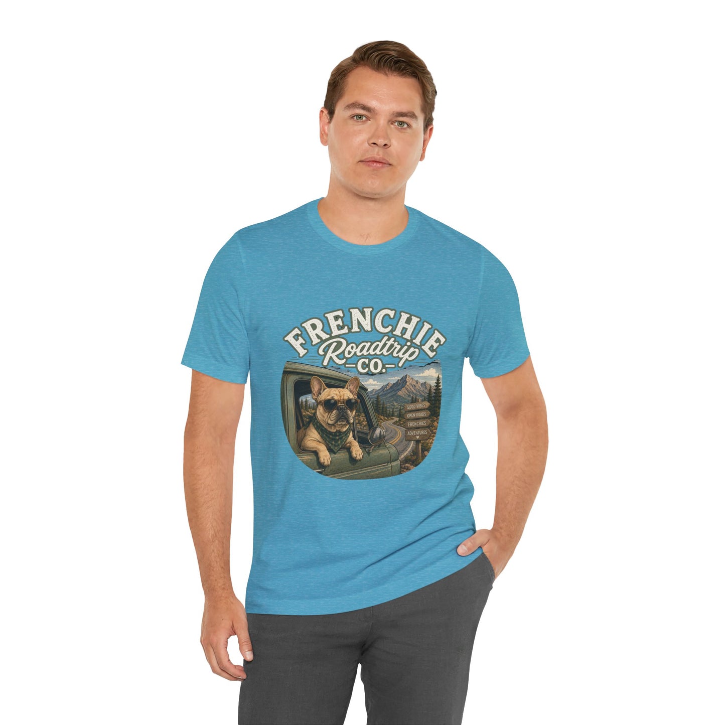 Frenchie Roadtrip Co Shirt, French Bulldog Road Trip Tee, Adventure Frenchie Shirt, Camping Dog Shirt, Travel Lover Gift, Vintage French Bulldog Tee, Outdoor Dog Apparel