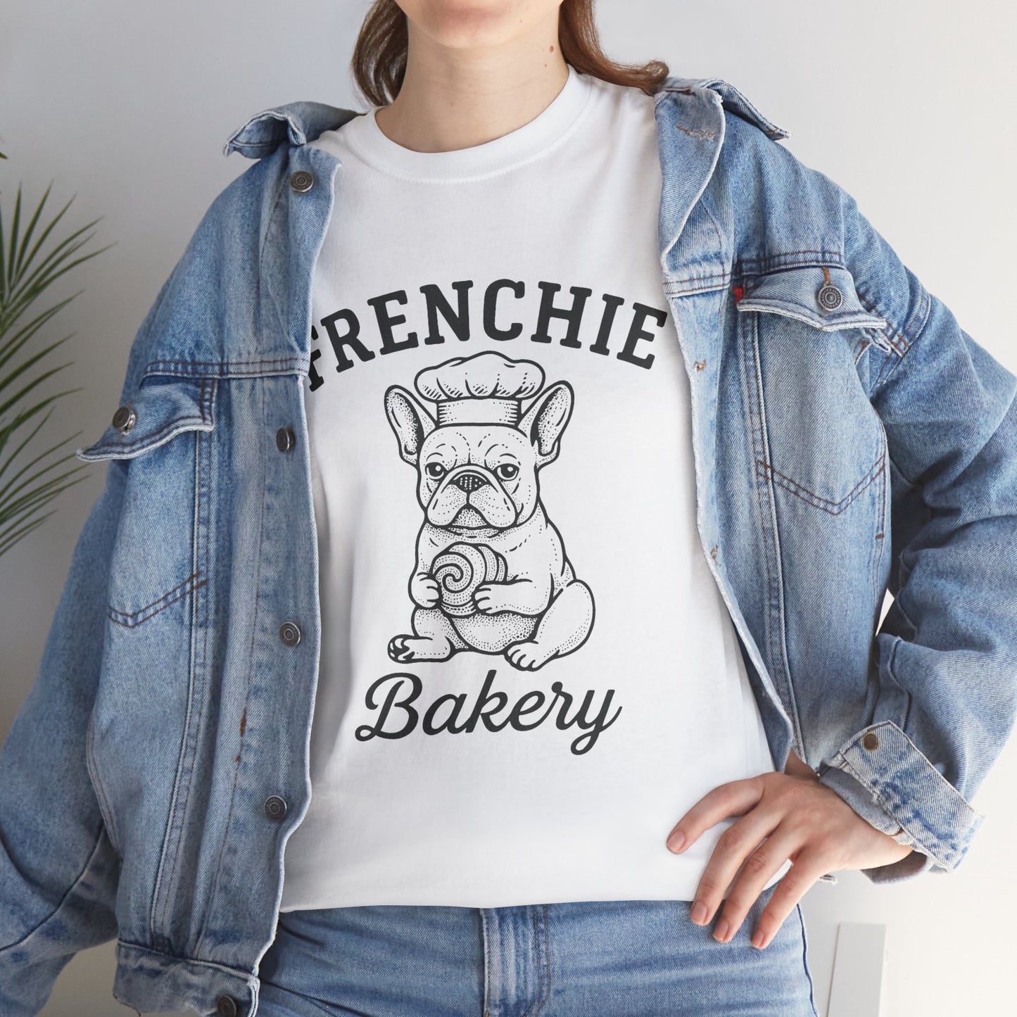 Frenchie Bakery T-Shirt French Bulldog Chef Tee, Cute Dog Lover Gift, Vintage Frenchie Café Graphic