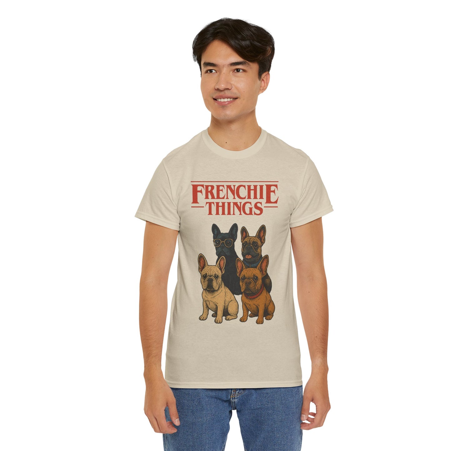 Frenchie Things Unisex Heavy Cotton Tee - Cute Dog Lover Shirt, Pet Gift, Casual Wear, Birthday Gift, Animal T-Shirt
