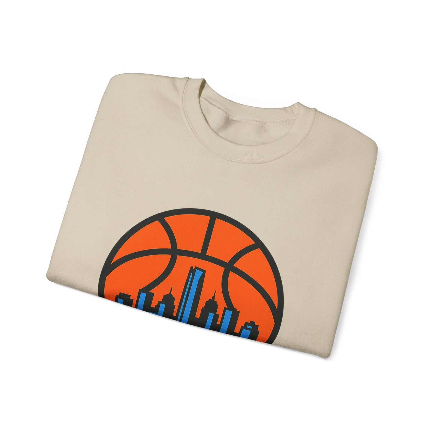 Oklahoma City Basketball Sweatshirt | Blue & Orange Skyline Pullover