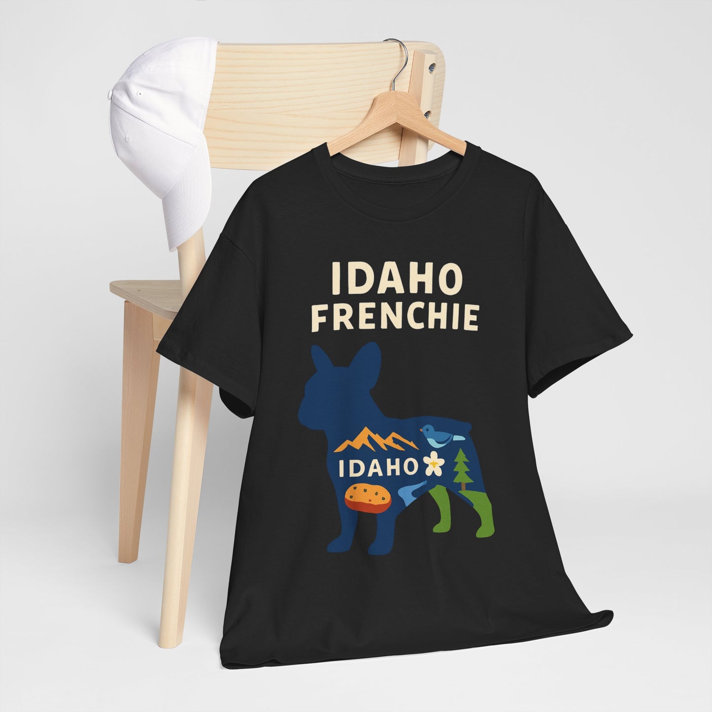 Idaho Frenchie T-Shirt | Idaho Dog Lover Tee | French Bulldog State Shirt | Idaho Gift for Frenchie Owners | Cute Frenchie Graphic Tee