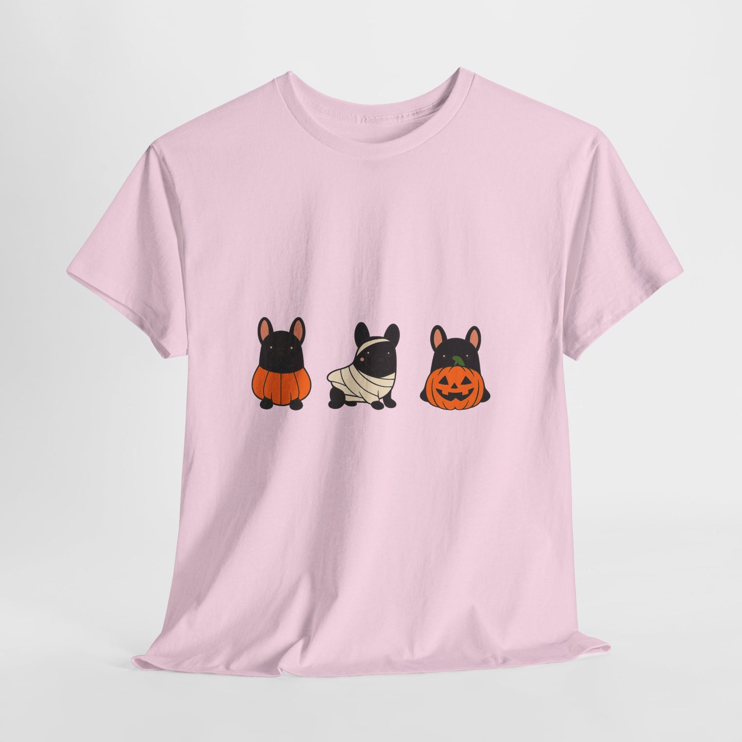 Pumpkin Frenchie T-Shirt | Fall French Bulldog Shirt | Cute Halloween Dog Lover Tee | Autumn Frenchie Graphic Tee for Her or Him