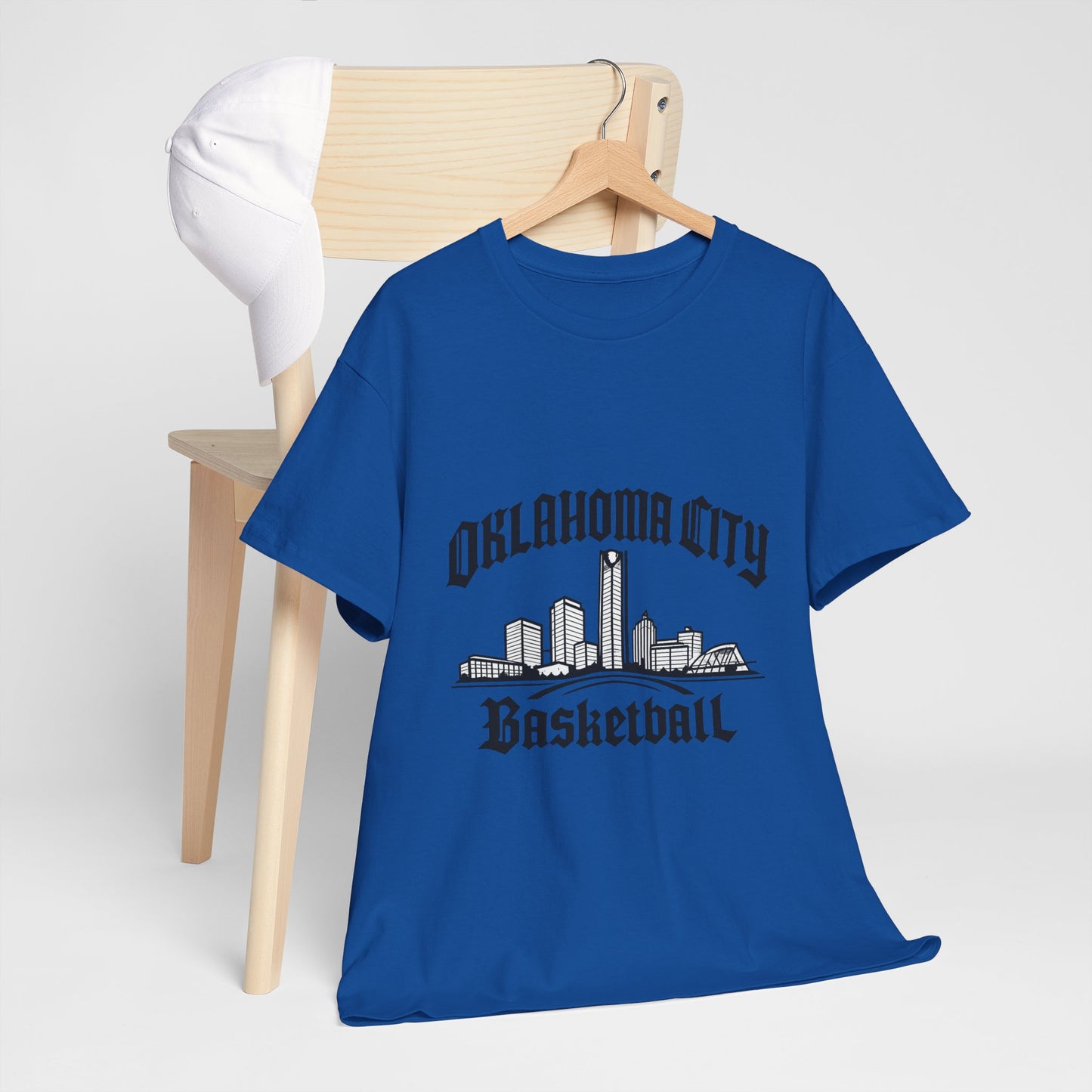 Oklahoma City Basketball Shirt, OKC Skyline Tee, Oklahoma Basketball Fan Shirt, thunder Sports Shirt, Orange Basketball Graphic Tee