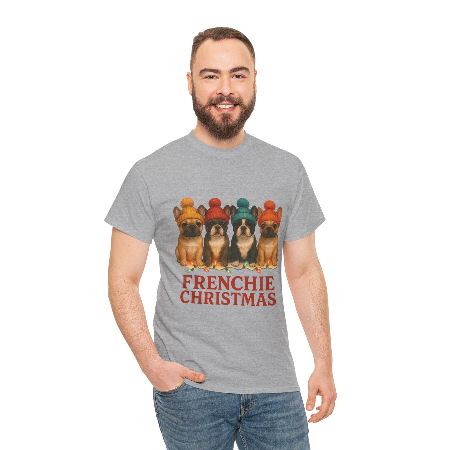 Frenchie Christmas Shirt | Cute French Bulldog Holiday Tee | Frenchie Dog Lovers Xmas Gift | Cozy Winter Pup T-Shirt