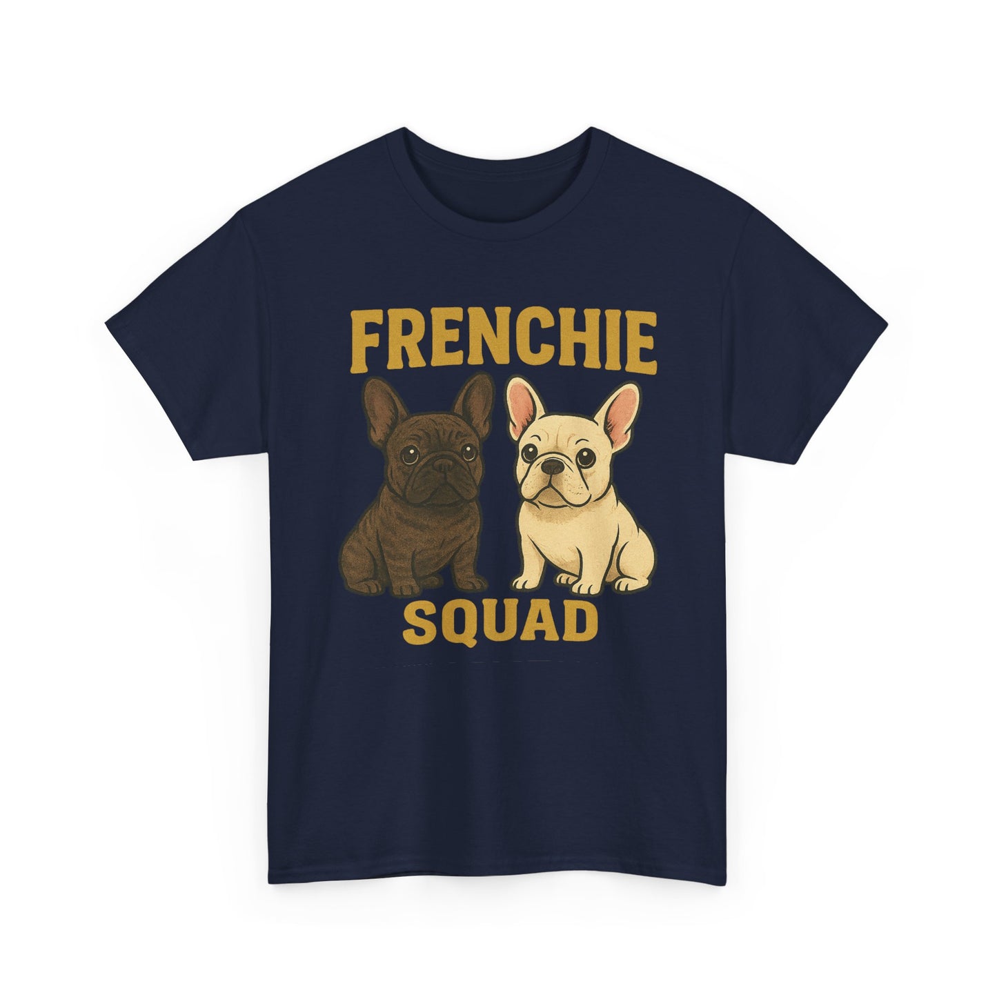 Frenchie Squad T-Shirt | Matching French Bulldog Lover Tee | Retro Dog Mom & Dad Shirt | Cute Frenchie Crew Top | Brindle & Cream Bulldog Graphic