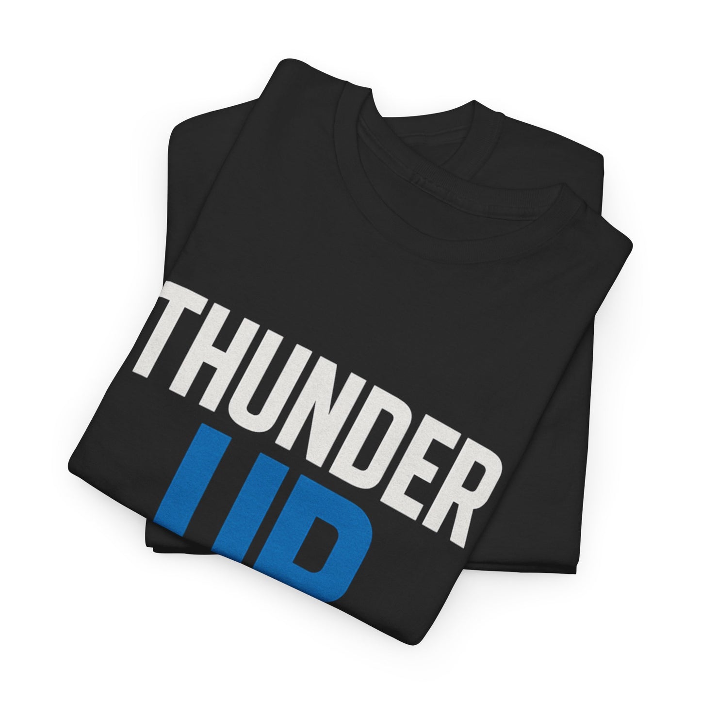 Thunder Up Oklahoma City Skyline Shirt – OKC Basketball Fan Tee, Blue & Orange City Skyline Graphic, Oklahoma Hoops Spirit Wear, Game Day T-Shirt