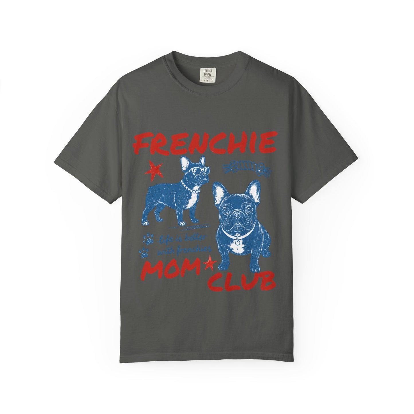 Frenchie Mom Club Shirt, French Bulldog Mom Tee, Frenchie Mama Shirt, Dog Mom Gift, Vintage French Bulldog Graphic Tee, Frenchie Lover Shirt