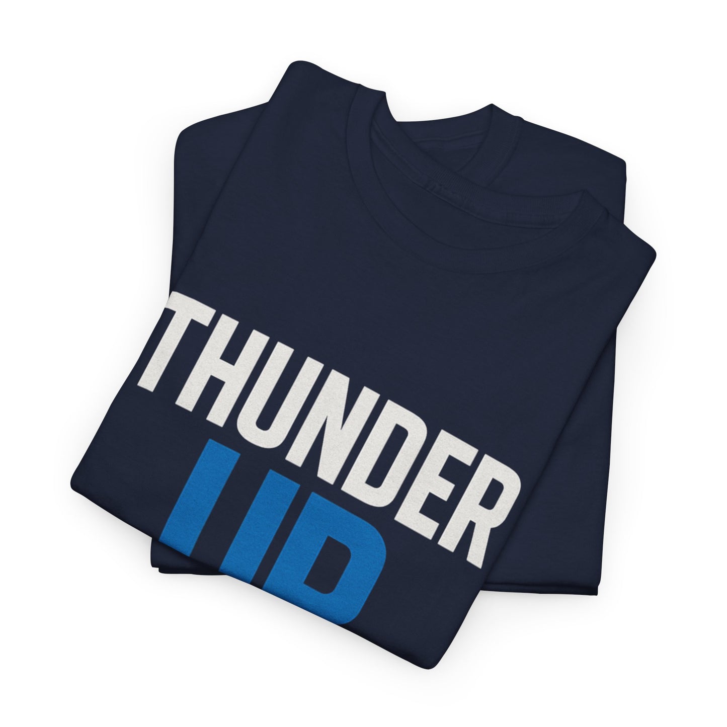 Thunder Up Oklahoma City Skyline Shirt – OKC Basketball Fan Tee, Blue & Orange City Skyline Graphic, Oklahoma Hoops Spirit Wear, Game Day T-Shirt