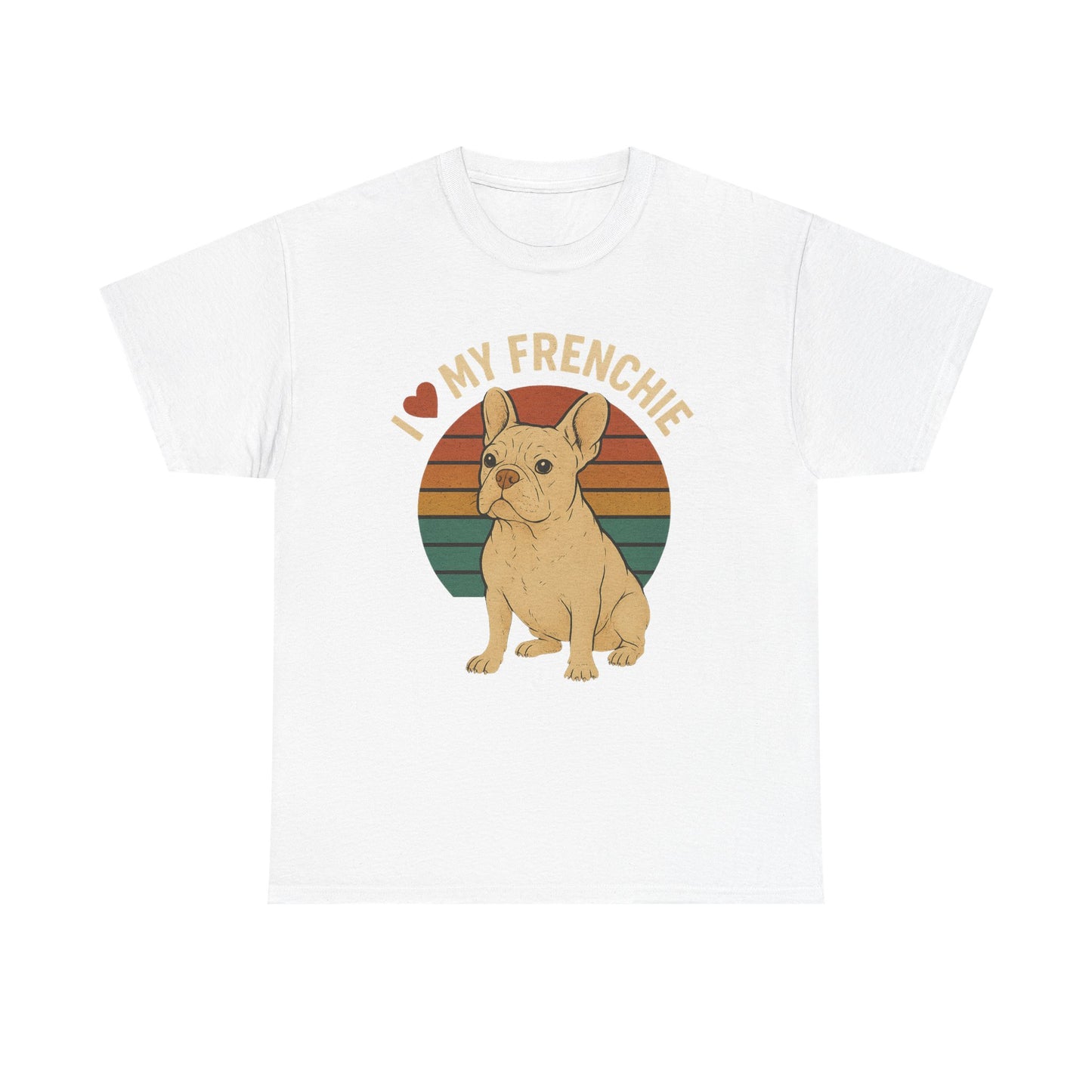 I Love My Frenchie T-Shirt | Retro Cream French Bulldog Tee | Cute Dog Mom Gift | Vintage Frenchie Lover Shirt | Soft Unisex Graphic Top