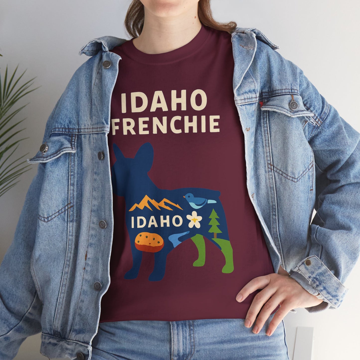 Idaho Frenchie T-Shirt | Idaho Dog Lover Tee | French Bulldog State Shirt | Idaho Gift for Frenchie Owners | Cute Frenchie Graphic Tee