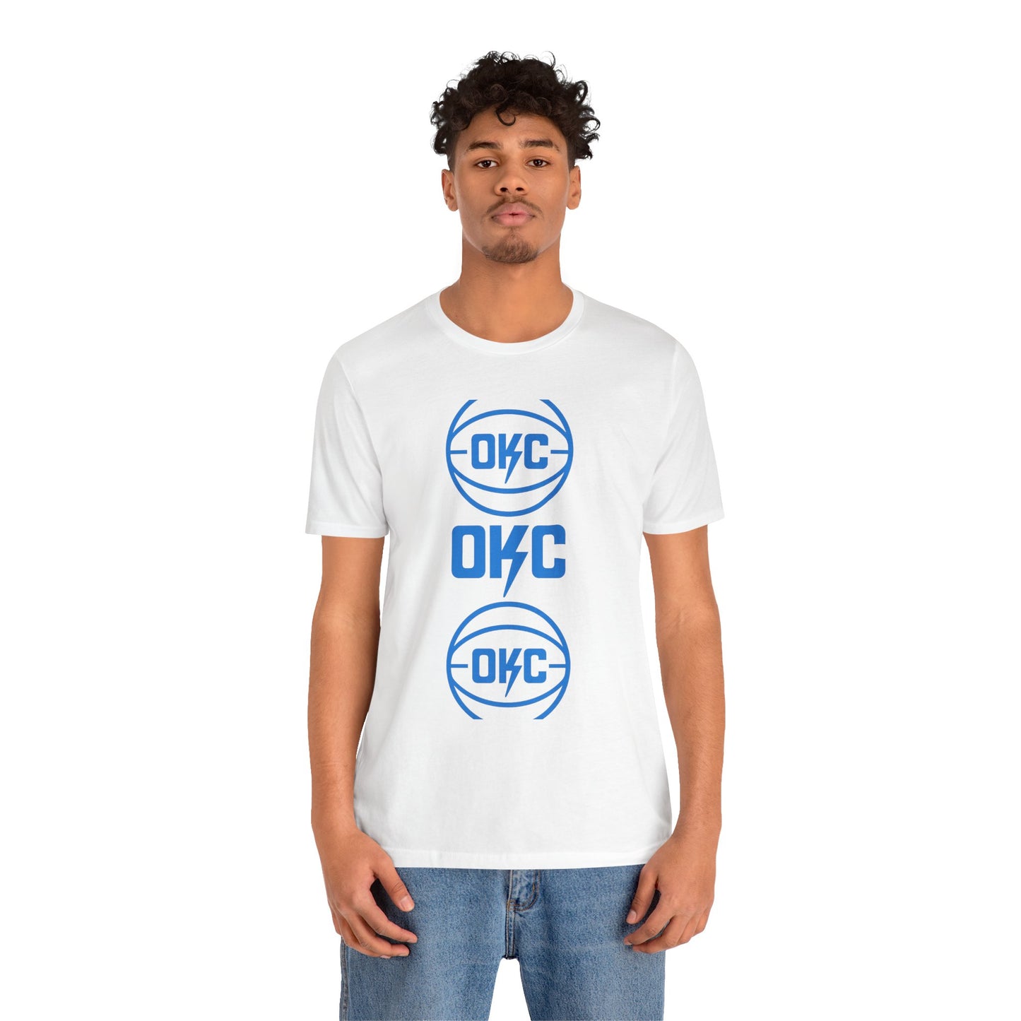 OKC Basketball T-Shirt | Oklahoma Basketball Inspired Tee | Retro Thunder Fan Shirt | Orange and Blue Game Day Graphic Tee