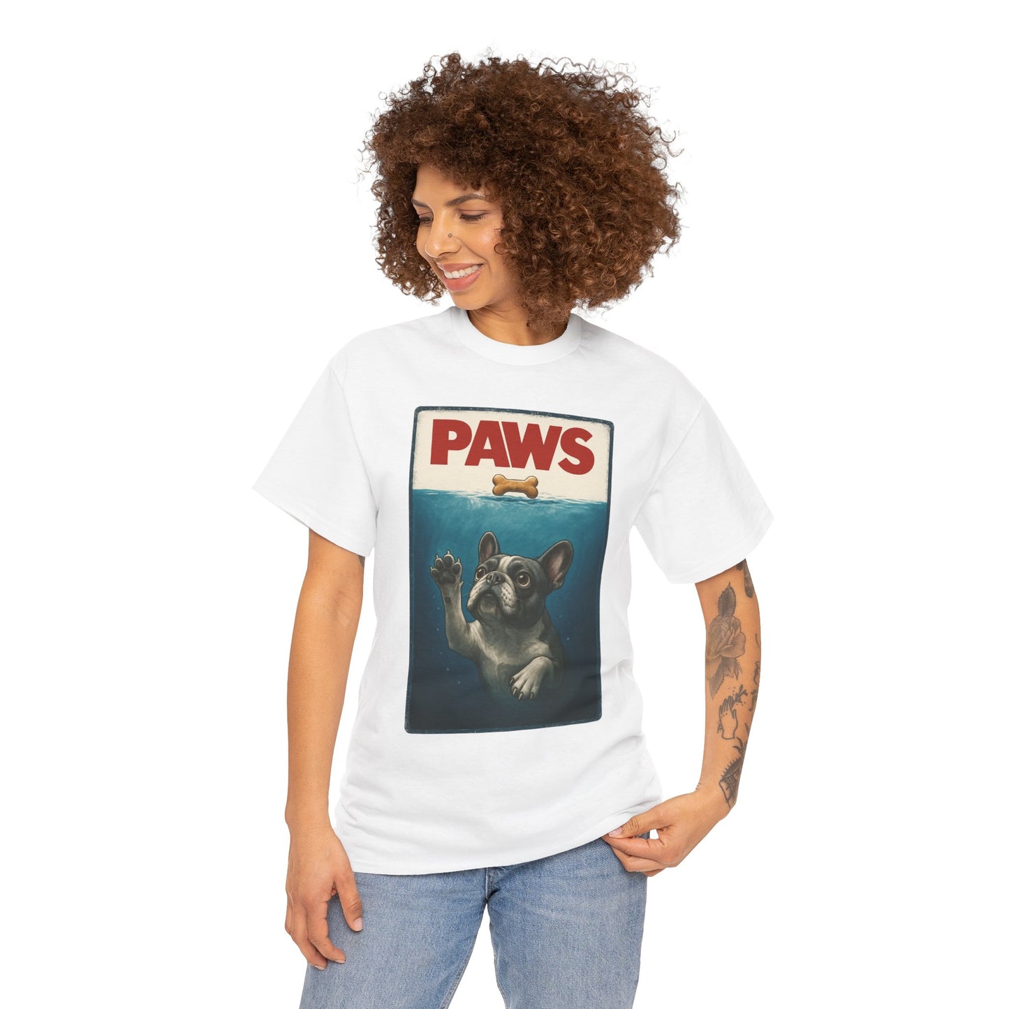 PAWS Frenchie Shirt | Funny French Bulldog Parody Tee | Dog Lover Novelty T-Shirt | Cute Frenchie Graphic | Unique Gift for Frenchie Owners