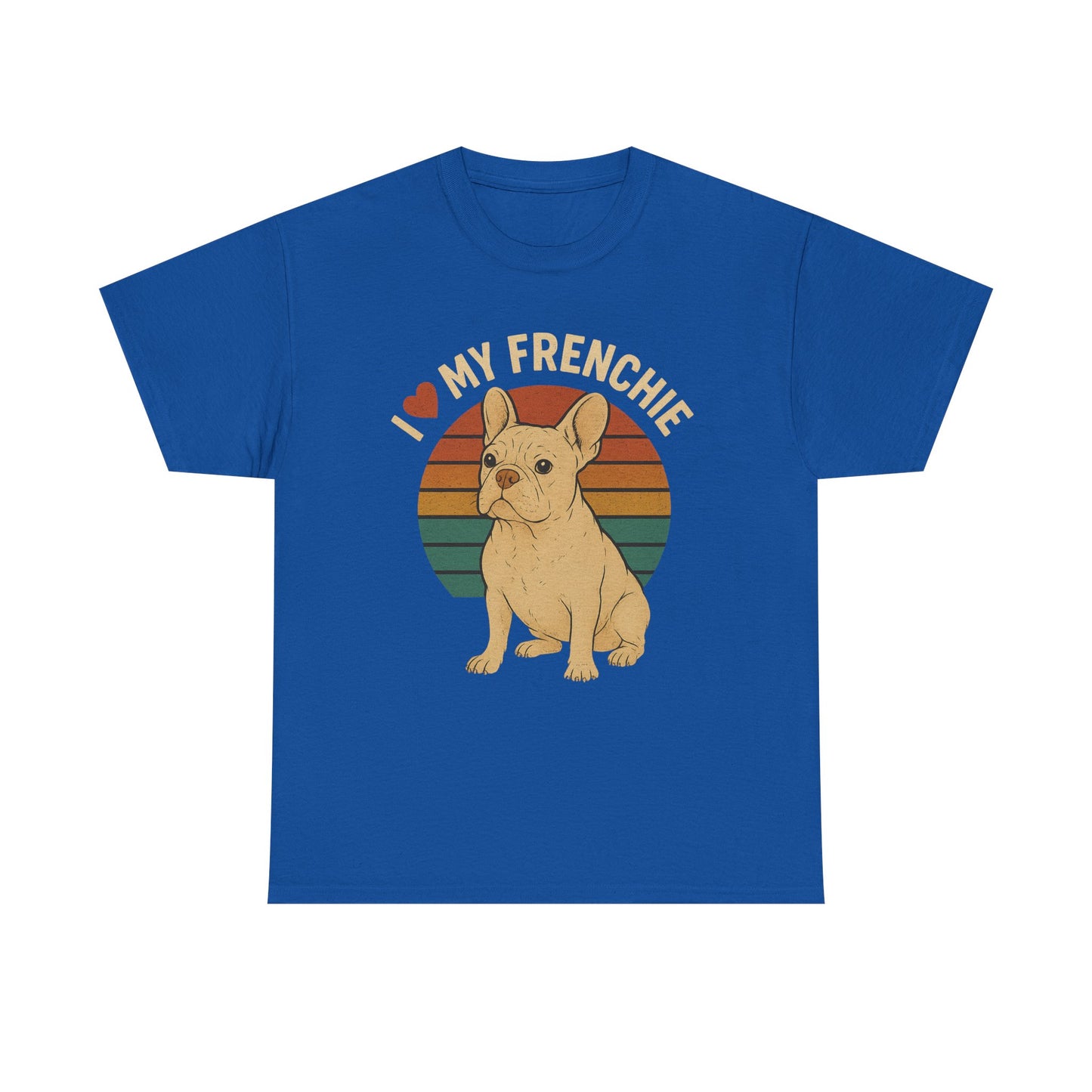 I Love My Frenchie T-Shirt | Retro Cream French Bulldog Tee | Cute Dog Mom Gift | Vintage Frenchie Lover Shirt | Soft Unisex Graphic Top
