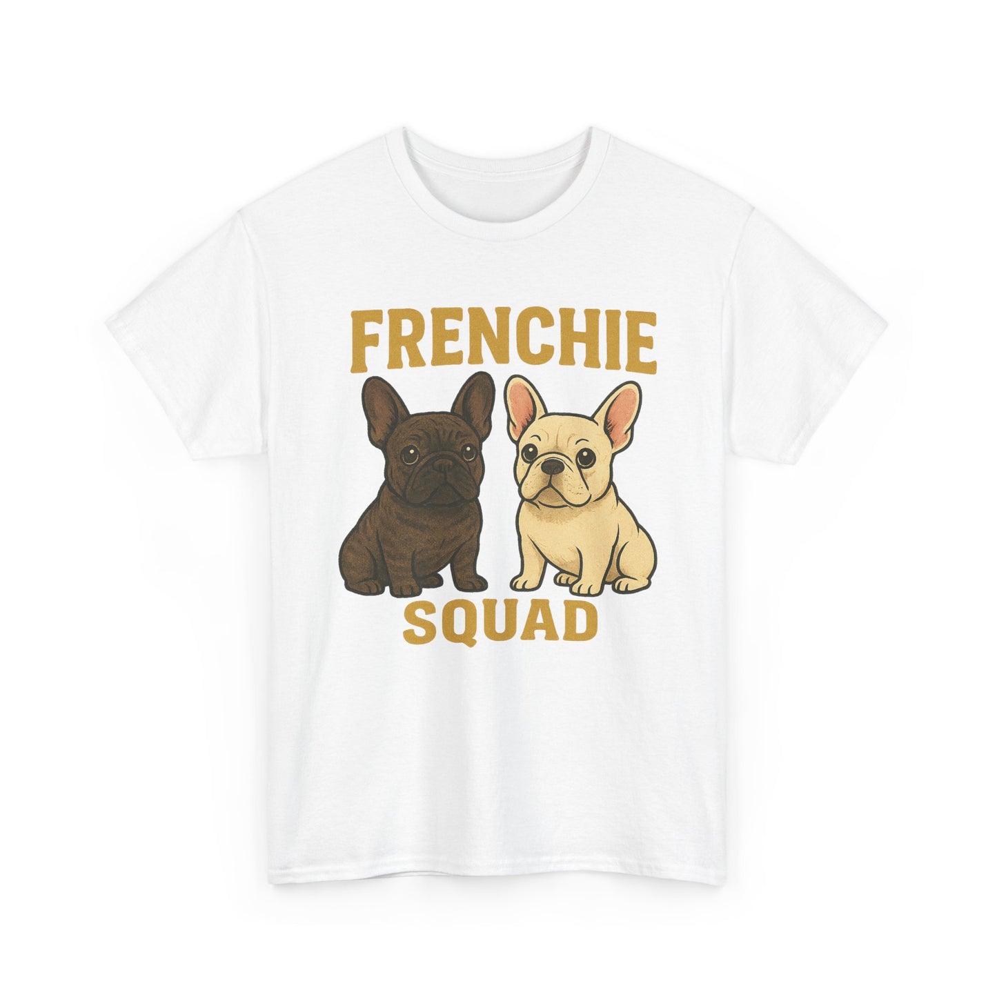 Frenchie Squad T-Shirt | Matching French Bulldog Lover Tee | Retro Dog Mom & Dad Shirt | Cute Frenchie Crew Top | Brindle & Cream Bulldog Graphic