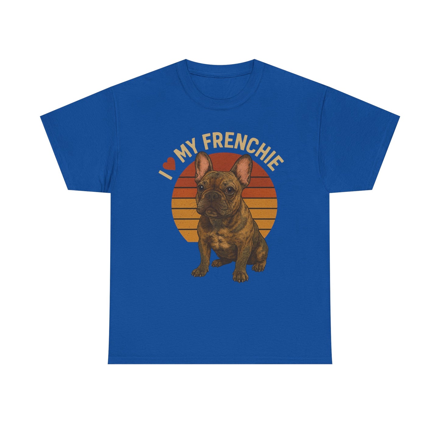 I Love My Frenchie T-Shirt | Brindle French Bulldog Retro Tee | Vintage Dog Lover Shirt | Frenchie Mom & Dad Gift