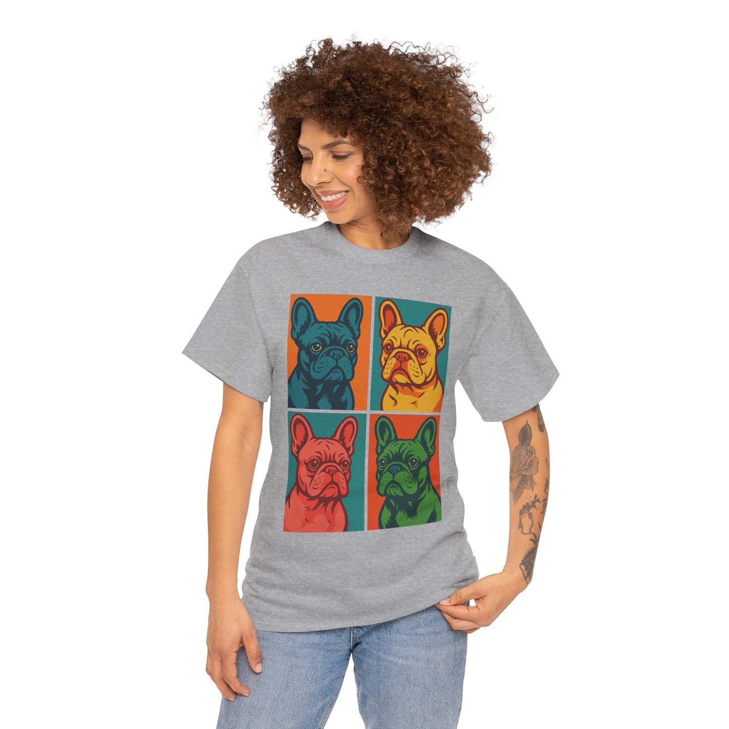 Pop Art French Bulldog T-Shirt • Colorful Frenchie Dog Tee • Retro Pop Art Dog Shirt • French Bulldog Lover Gift • Bright Graphic Dog Tee