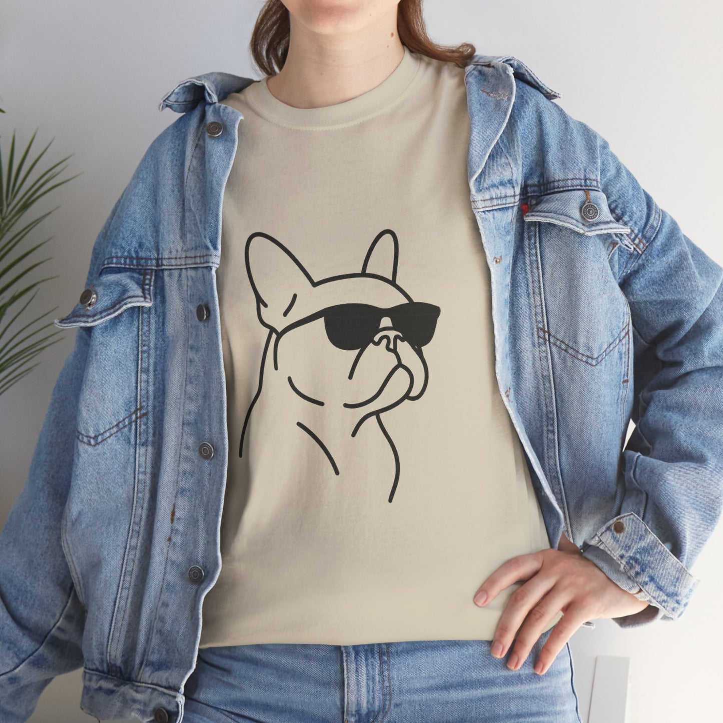 Cool Frenchie Line Art T-Shirt | Minimalist French Bulldog Tee | Dog Lover Gift | Frenchie Mom Shirt | Cute Pet Outline Graphic Tee