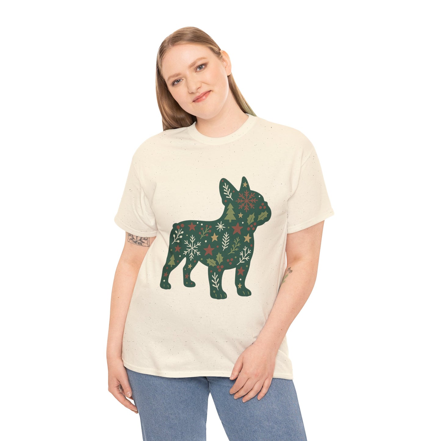 Christmas Frenchie Sweatshirt | Holiday French Bulldog Silhouette | Festive Dog Lover Gift | Cute Winter Frenchie Apparel