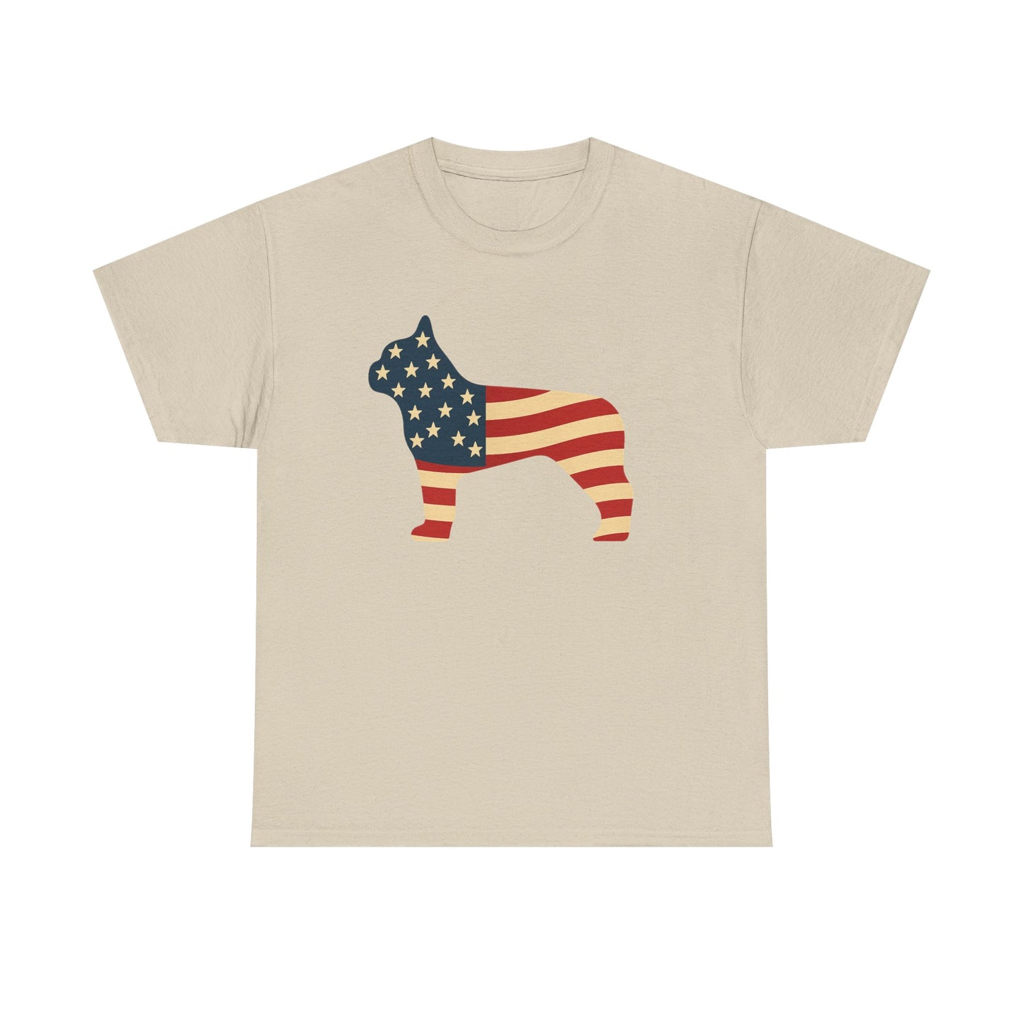 Patriotic French Bulldog T-Shirt | American Flag Frenchie Tee | USA Dog Lover Shirt | 4th of July French Bulldog Gift for Dog Moms & Dads