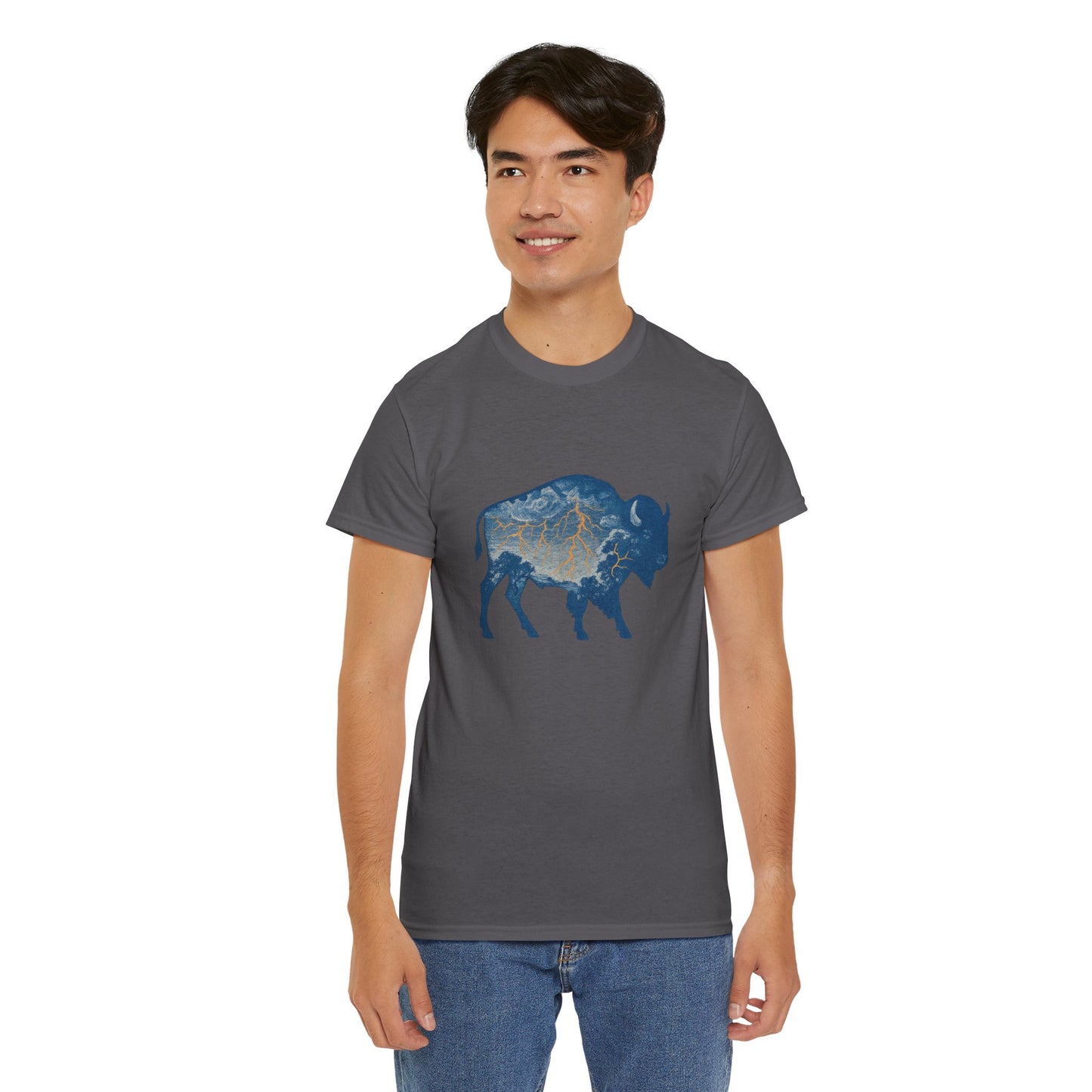 Thunder Bison Lightning T-Shirt | Oklahoma City Basketball Inspired Tee | OKC Game Day Shirt